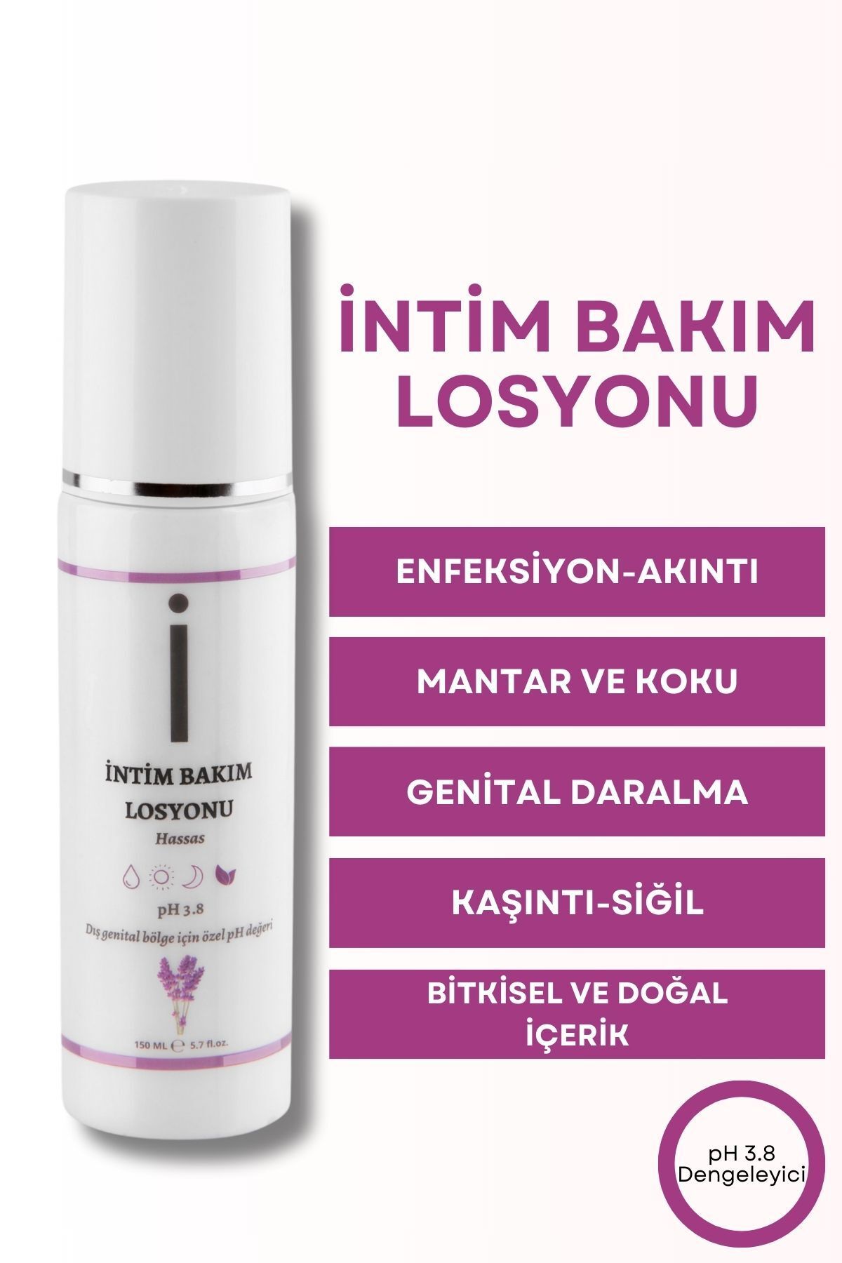 Intim Genital Bölge Akıntı Kaşıntı Iltihap, Yanma, Ağrı Ve Koku Gidermeye Yardımcı Losyon 150 Ml