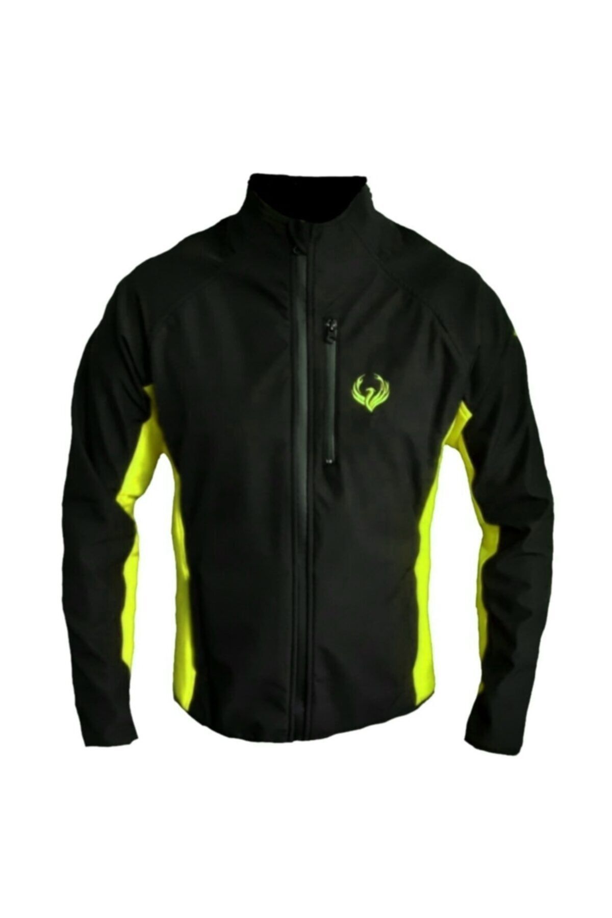 Softshell Ceket Mont Rüzgar Ve Su Geçirmez Sarı-siyah