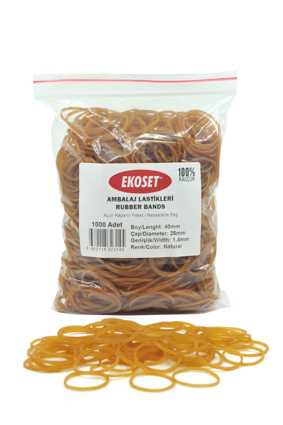 40mm Paket Ambalaj Toka Maydanoz Para Lastiği 1000 Adet