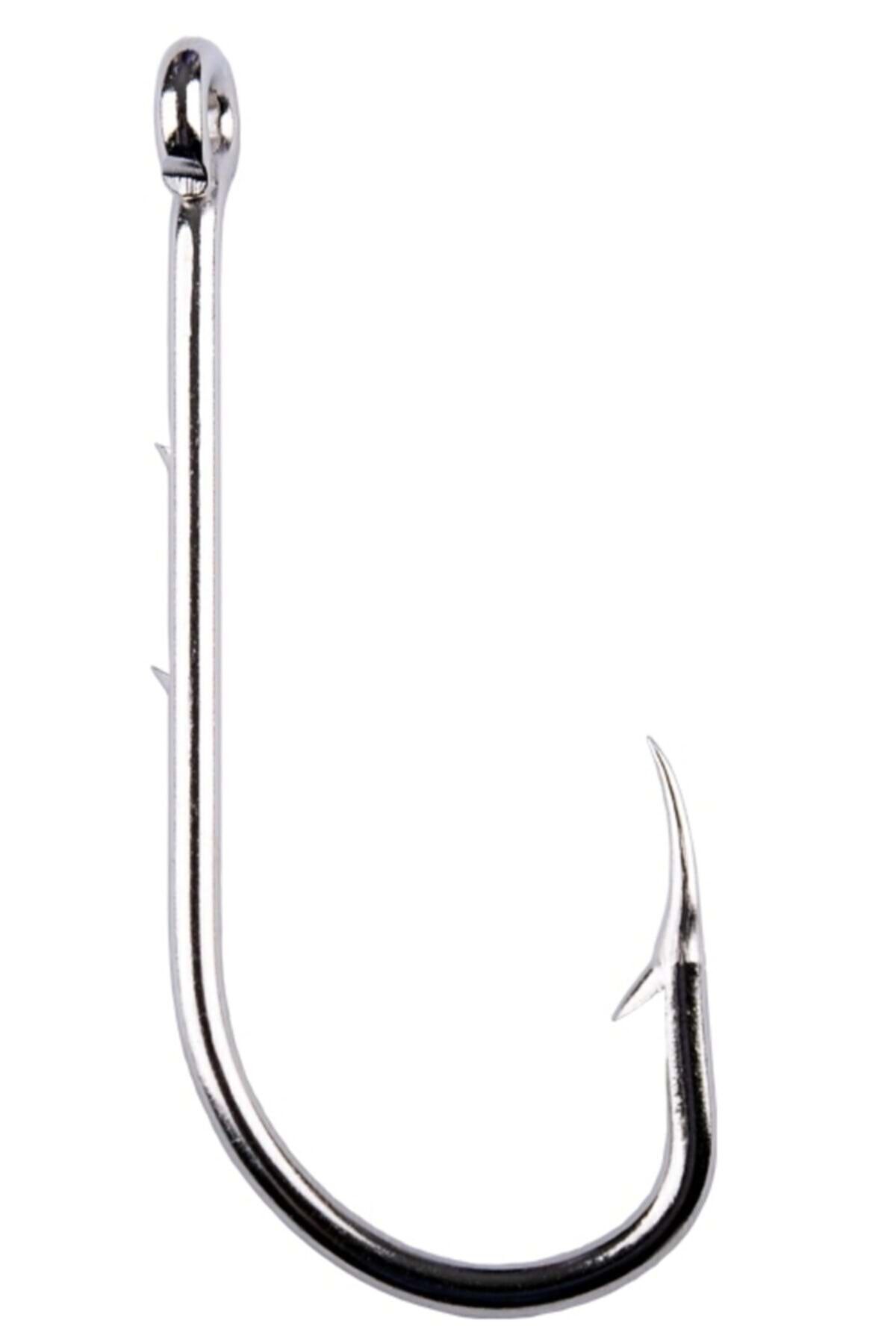 Beyaz Delikli Tırnaklı Çapraz Kanca (92666) 1466 No:1/0 33mm --- 100ad. Nikelaj 1 Kt.