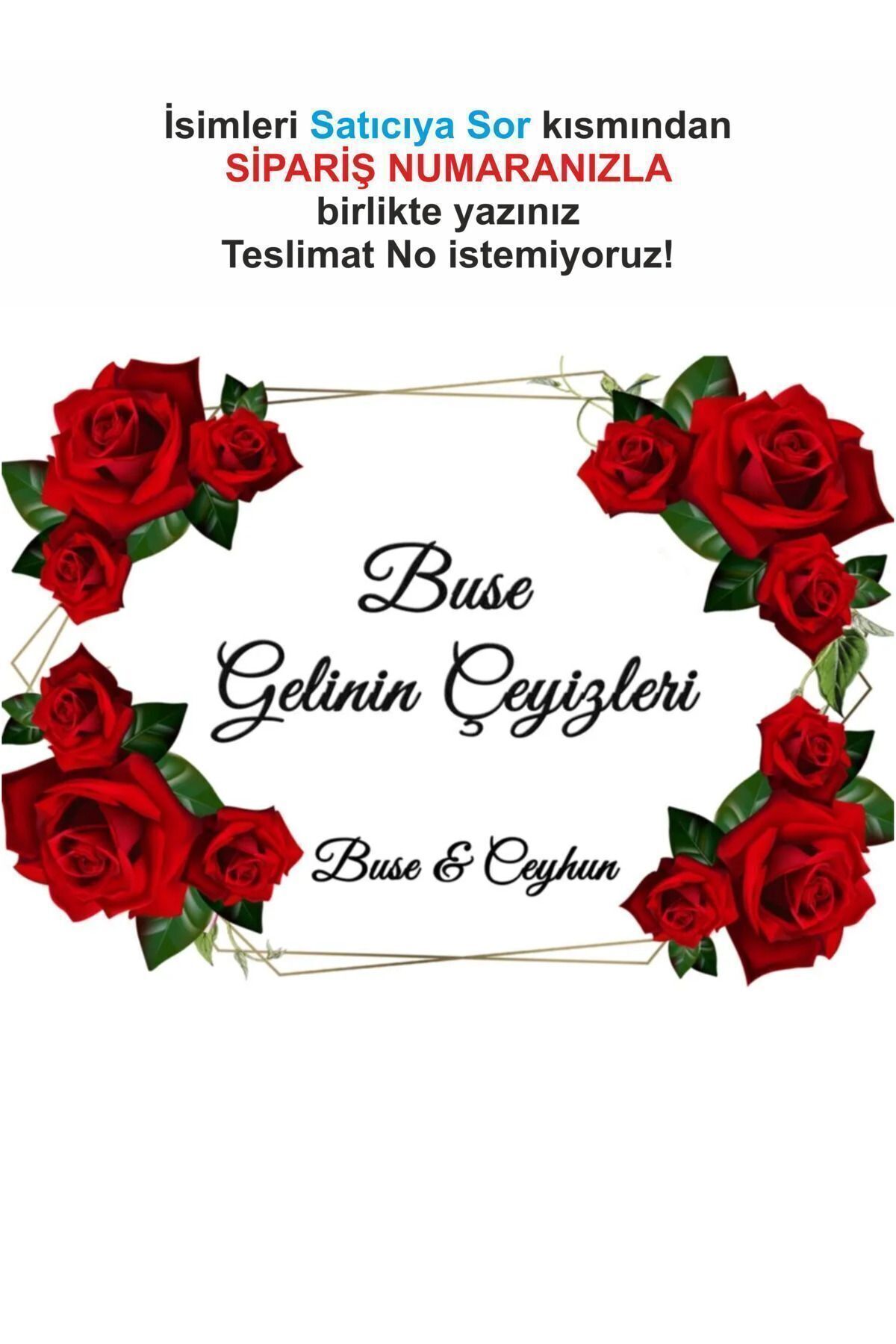 Çeyiz Koli Etiketi 10 Adet A4 Ebat Baskılı Etiket Sticker