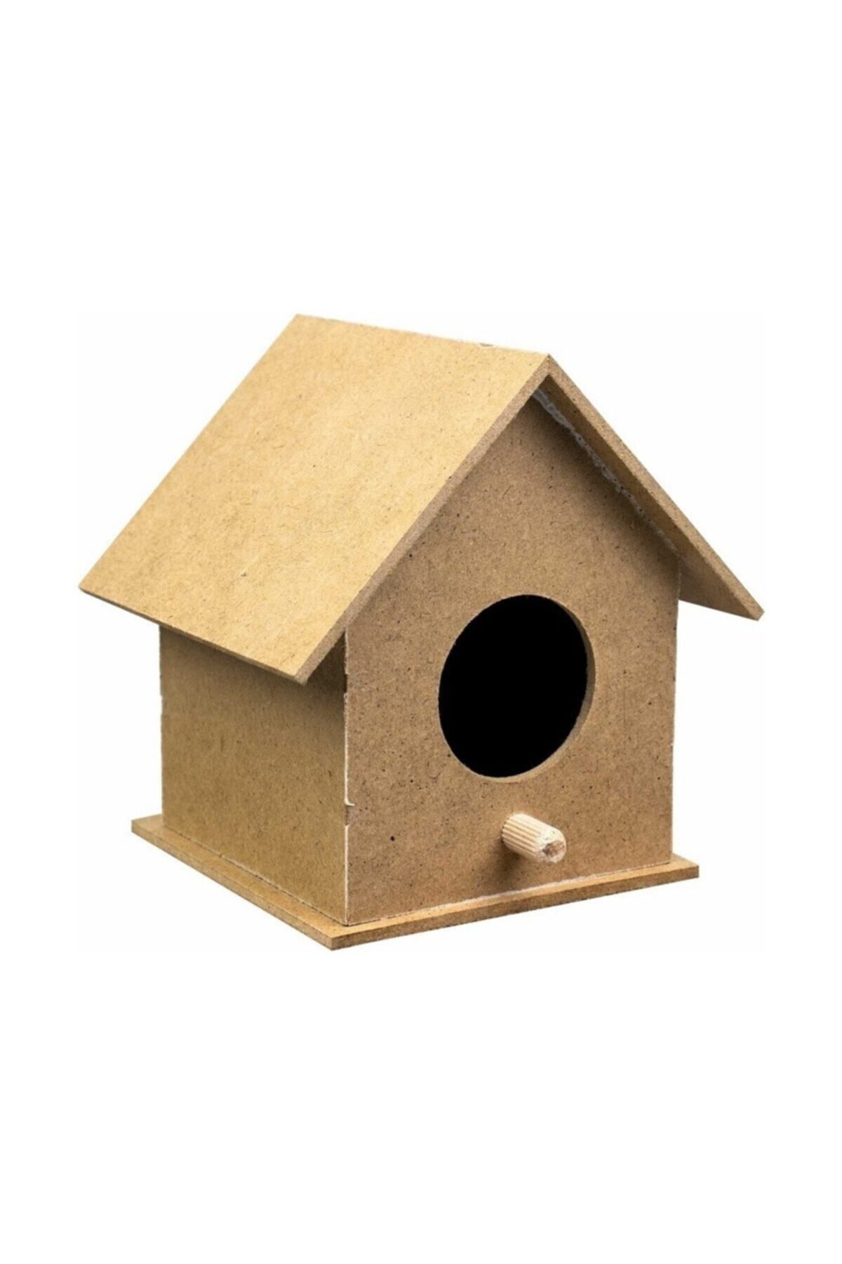 Ahşap Kuş Evi Kuş Yuvası 10 Cm X 10 Cm X 12 Cm