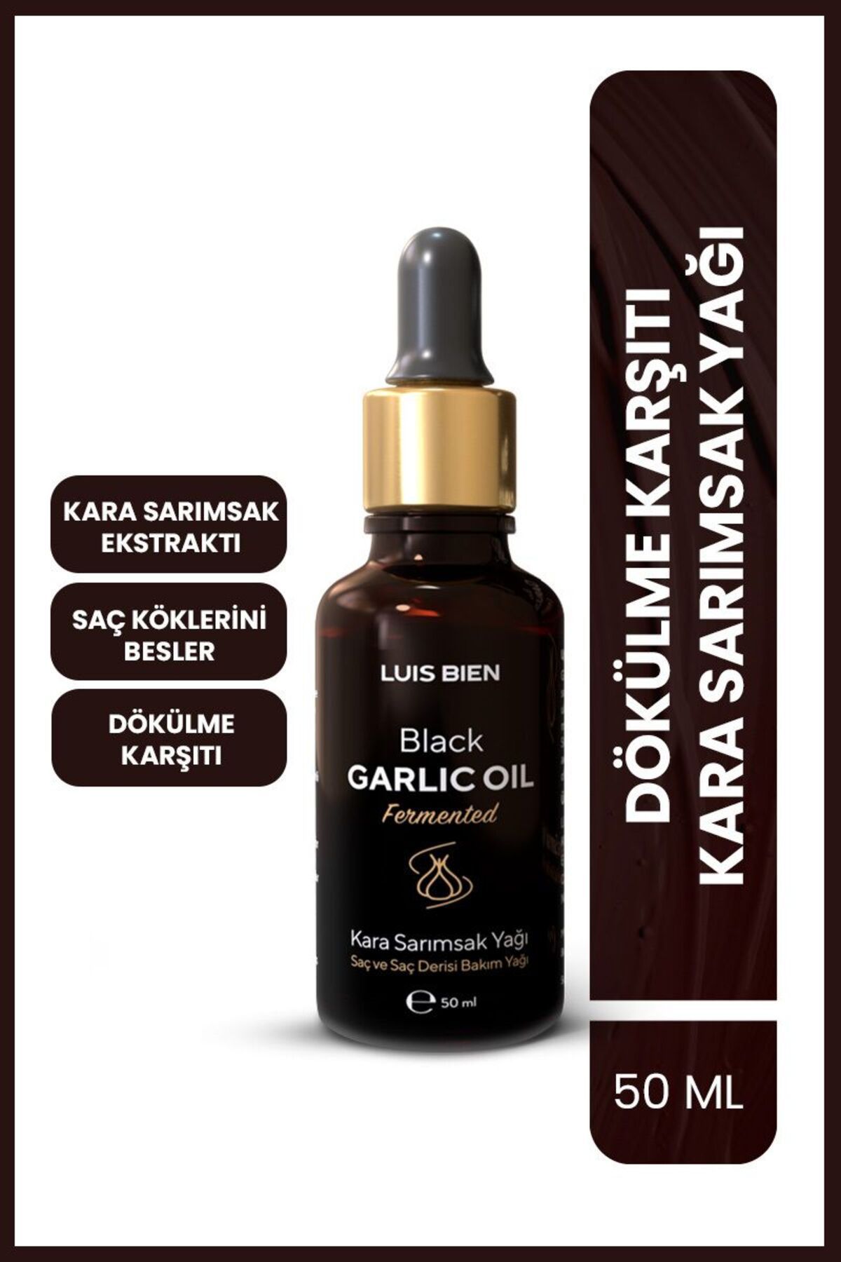 Kara Sarımsak Yağı | Aşırı Yıpranmış ve Dökülen Saçlara Bakım | Besleyici & Onarıcı Yağ | 50ml