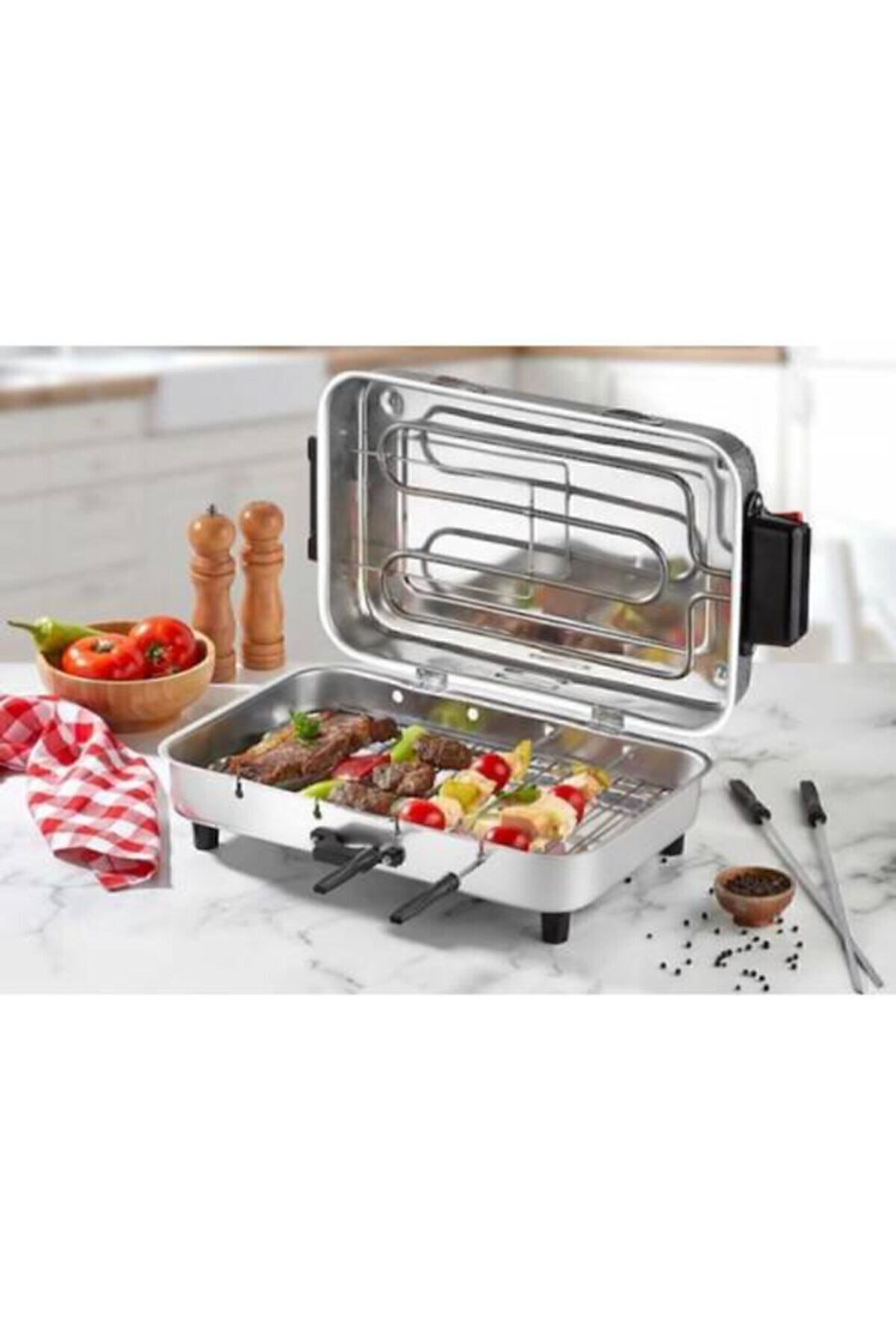 Mega(Büyük) Boy Elektrikli Izgara Barbekü Mangal
