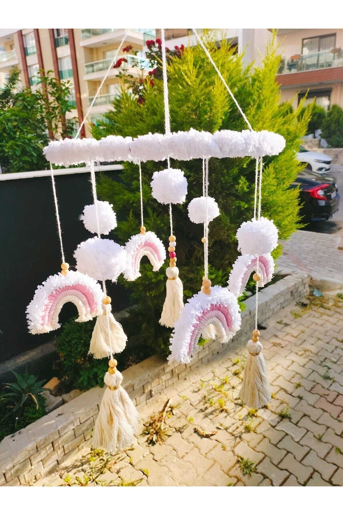 El Yapımı Makrome Bebek Dönencesi Beşik Yanı Süsü