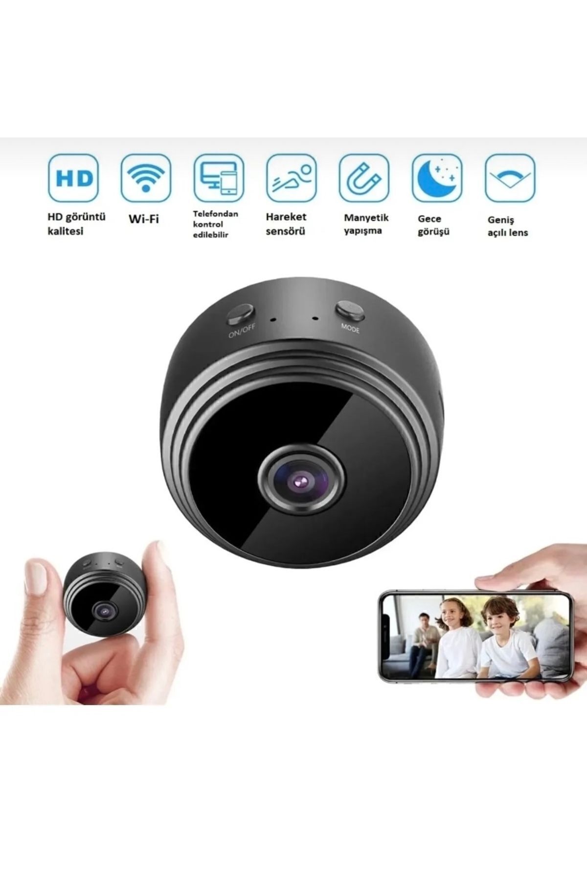 2k (fhd) Mini Gizli Kamera - Kablosuz Wif Ozellikli Güvenlik Kamerasi