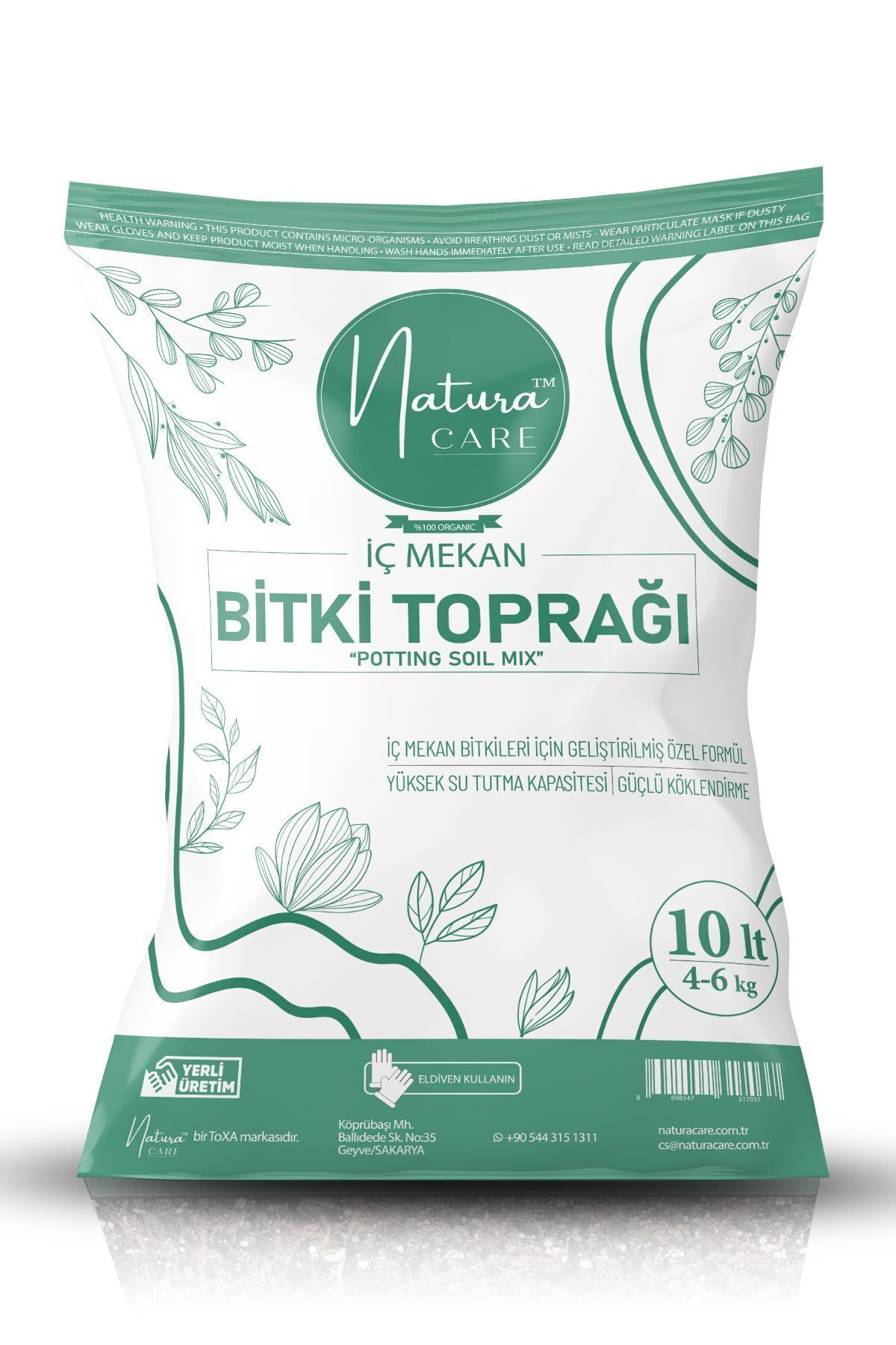 10 Litre Torf Karışımı Bitki Çiçek Saksı Torfu Toprağı Iç Mekan Toprak (3-5KG)