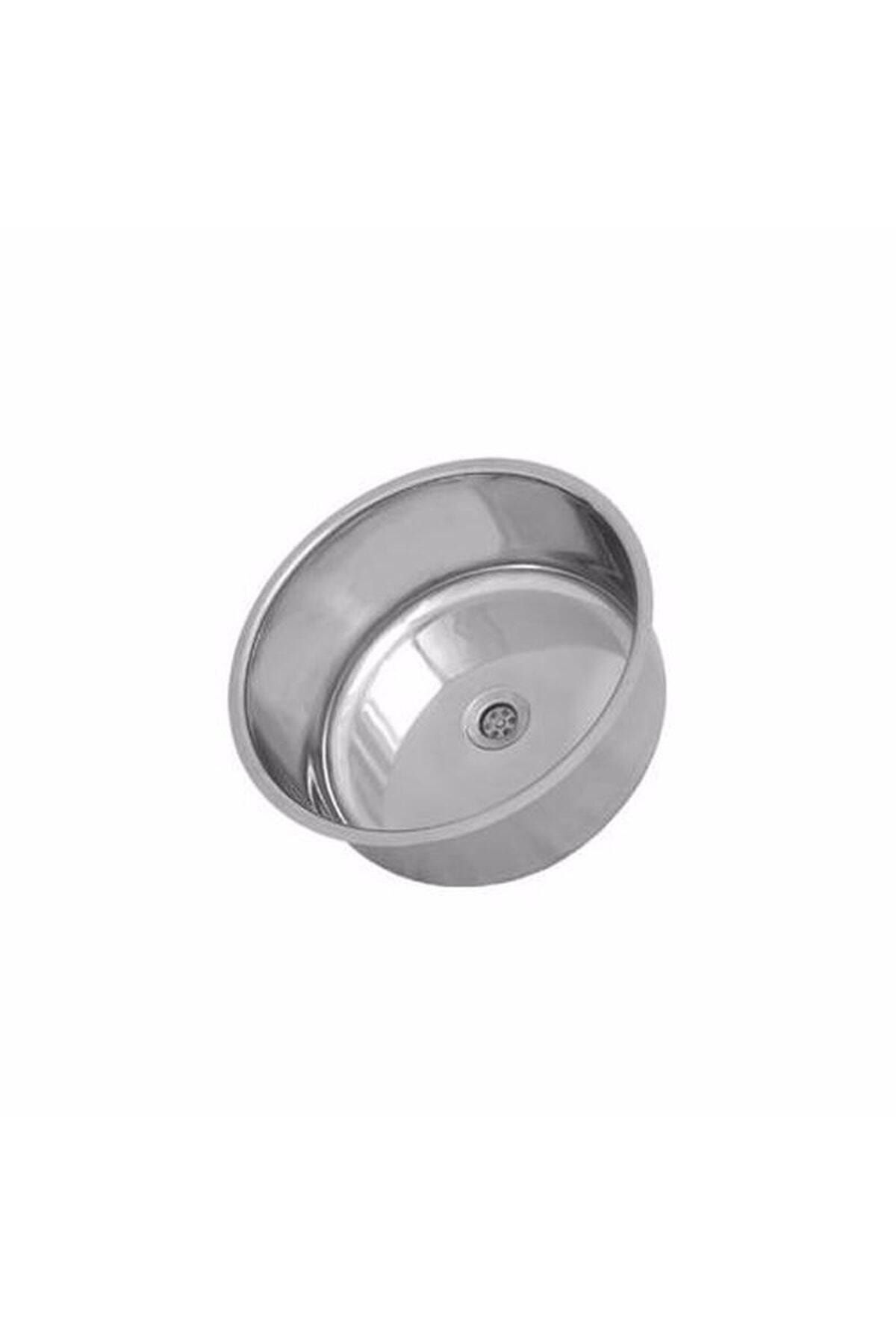 Paslanmaz Yuvarlak, Daire, Oval Krom Evye Mutfak Lavabosu Evyesi + Stoktan Aynı Gün Kargo..