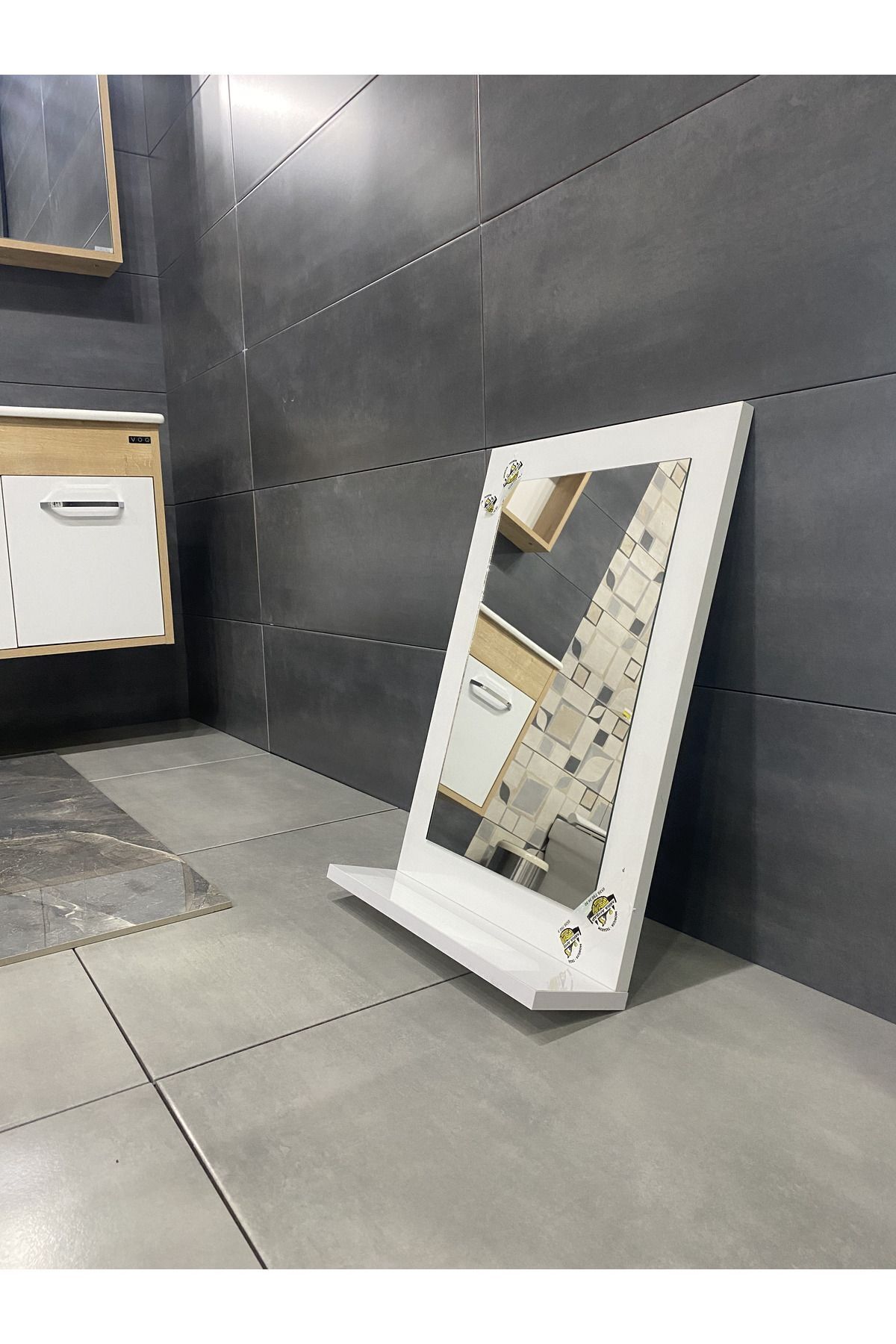 lavabo aynası 60x45 beyaz ( DİK )