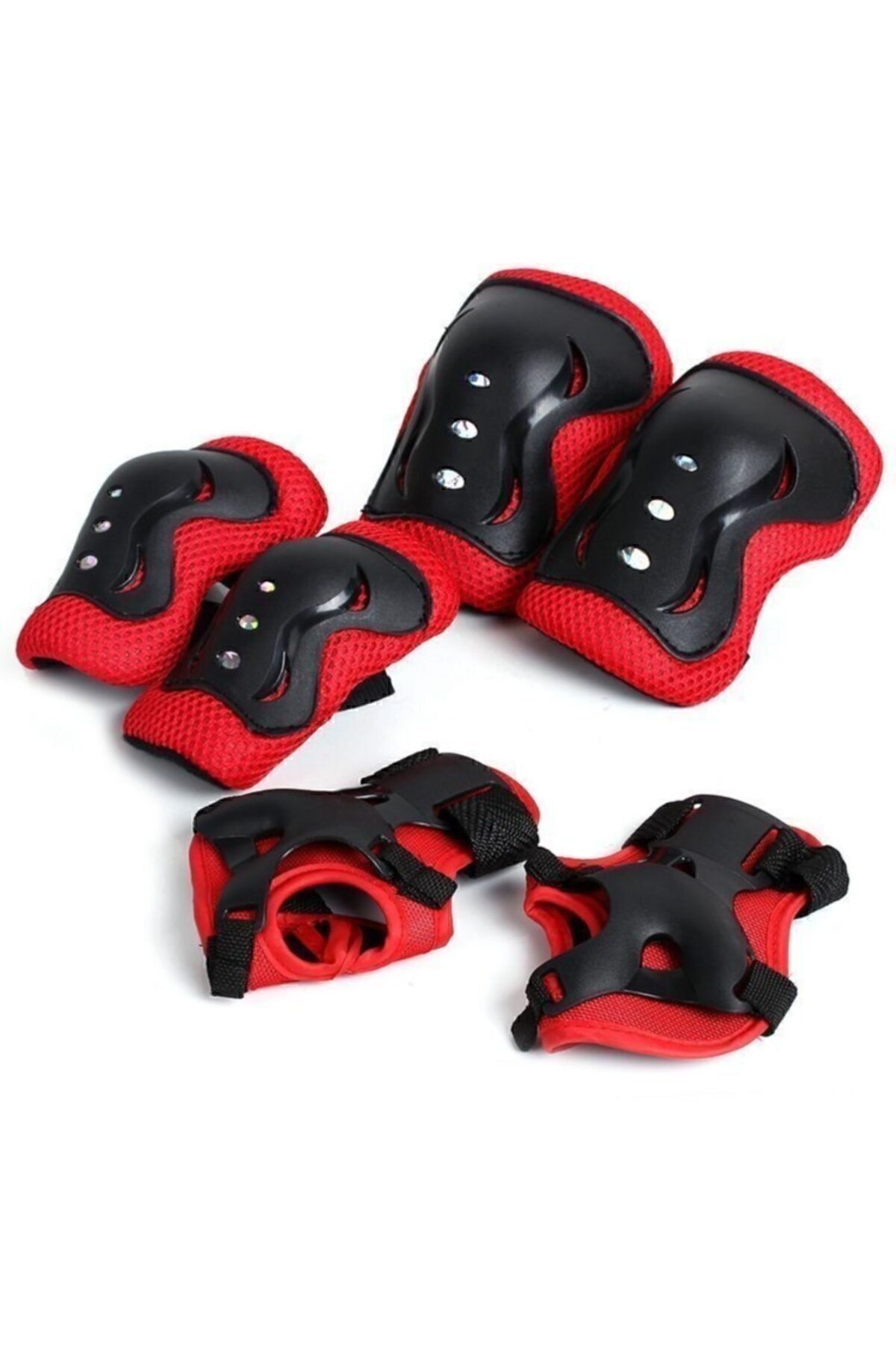 Çocuk Koruyucu Set Dizlik Dirseklik Bileklik 6 Parça Paten Scooter Bisiklet Kaykay Koruyucu Ekipman