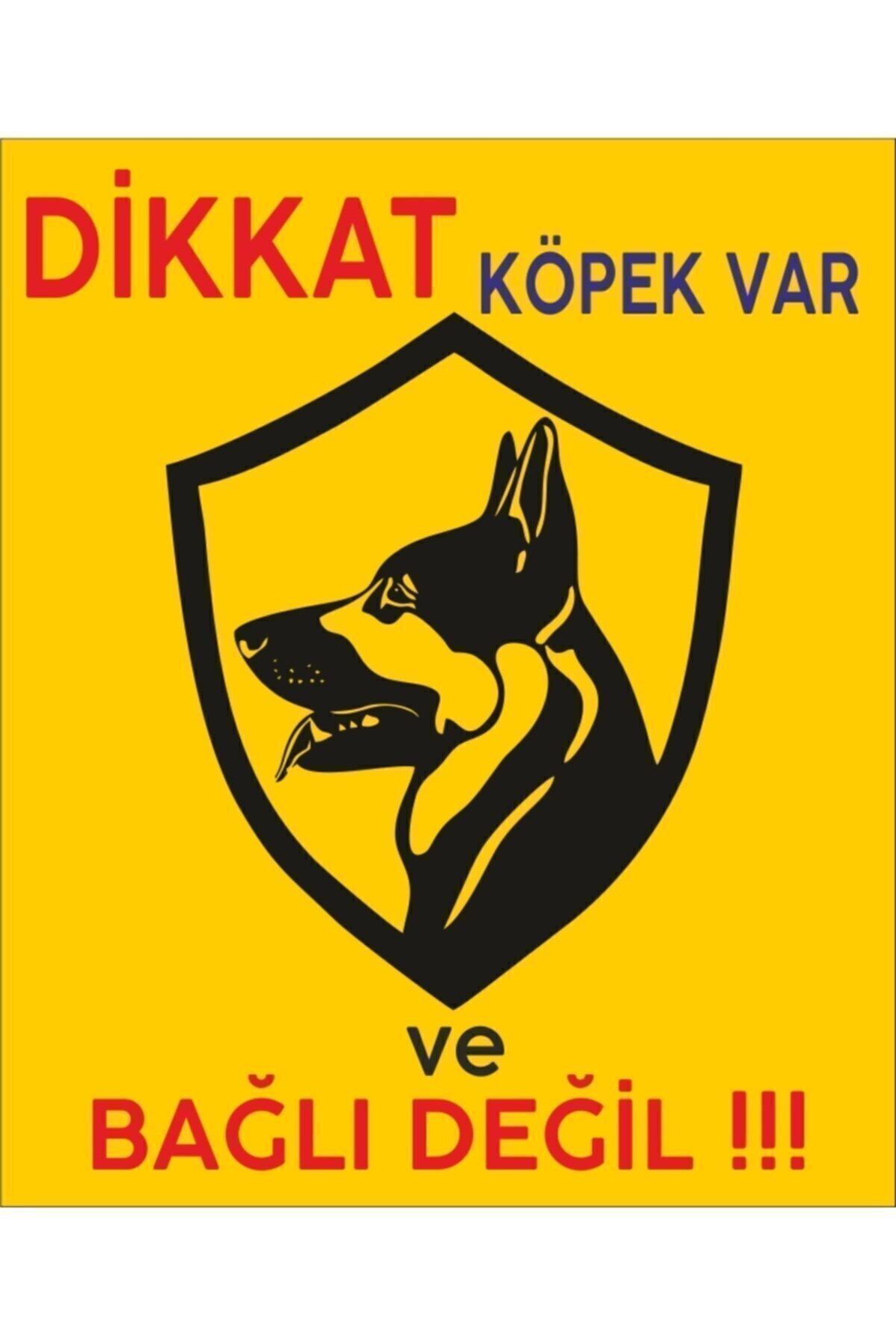 Dikkat Köpek Var Levhası A4 (21 CM X 29.7 CM) Pvc