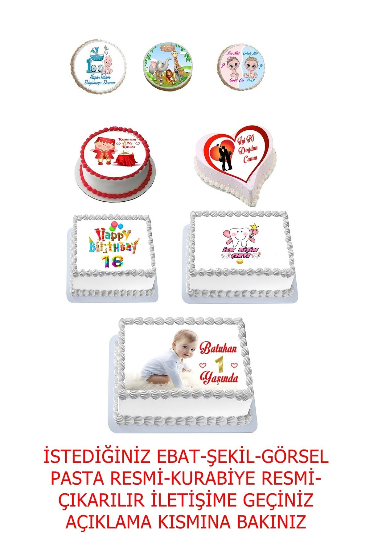 Yenilebilir Pasta Resmi Istenilen Ebat Istediğiniz Görseli Bize Atabilirsiniz