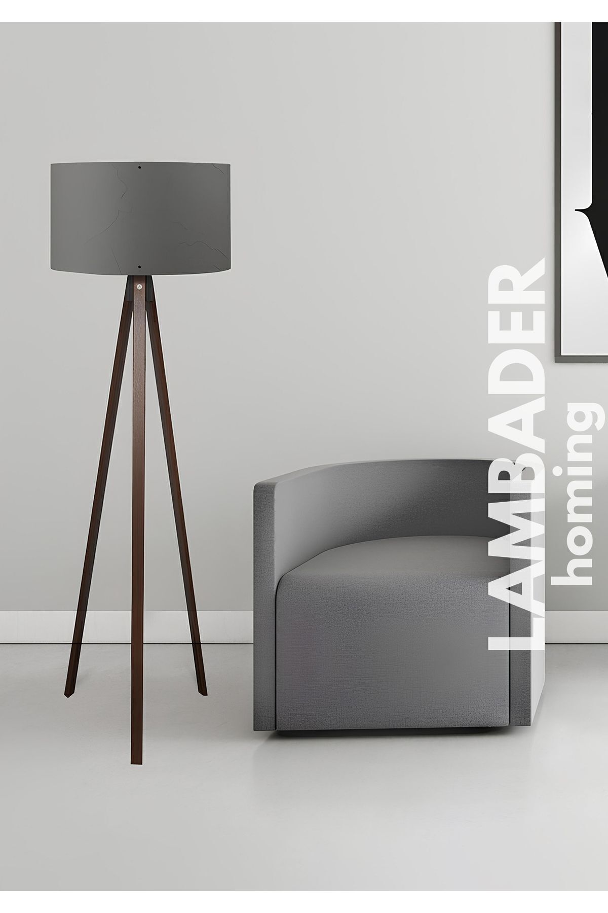 Tripod Lambader Ceviz Ayaklı Silindir Şapkalı Ayd-2210