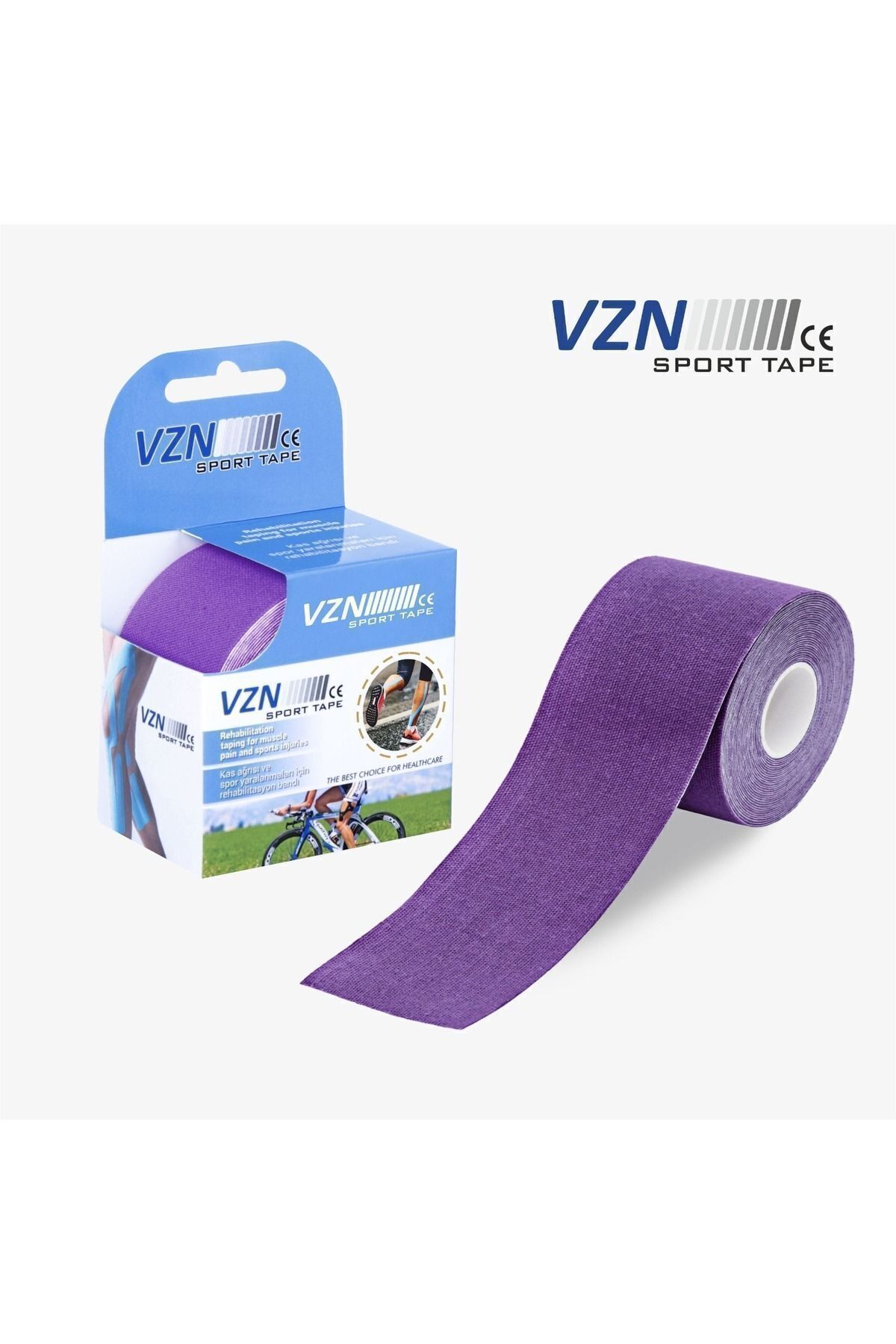 Sport Tape Mor Renk Kinezyo Sporcu Bandı Ağrı Bandı 5 Metre X 5 Cm