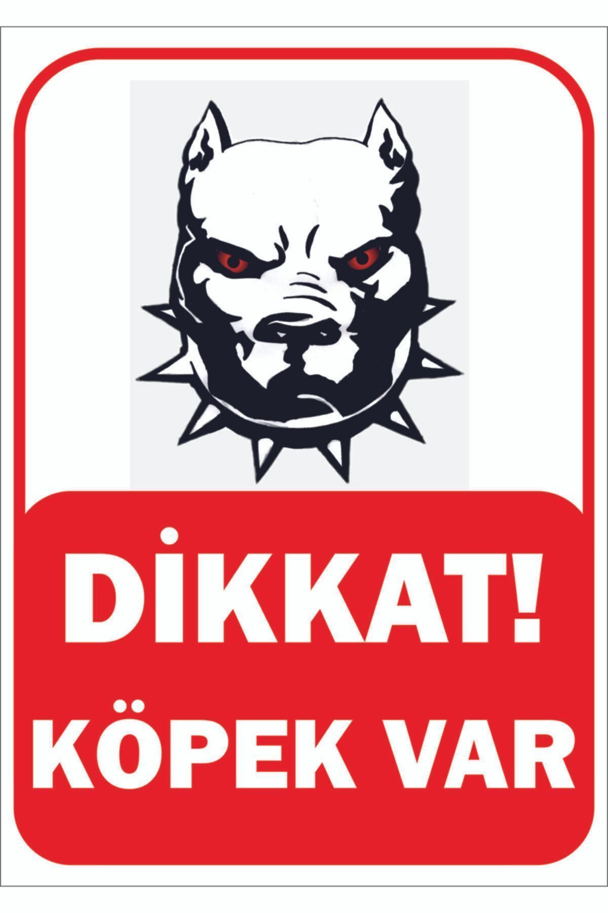 Trafik Ve Uyarı Levhası (DİKKAT KÖPEK VAR) A4 (21 CM X 29.7 CM) Pvc
