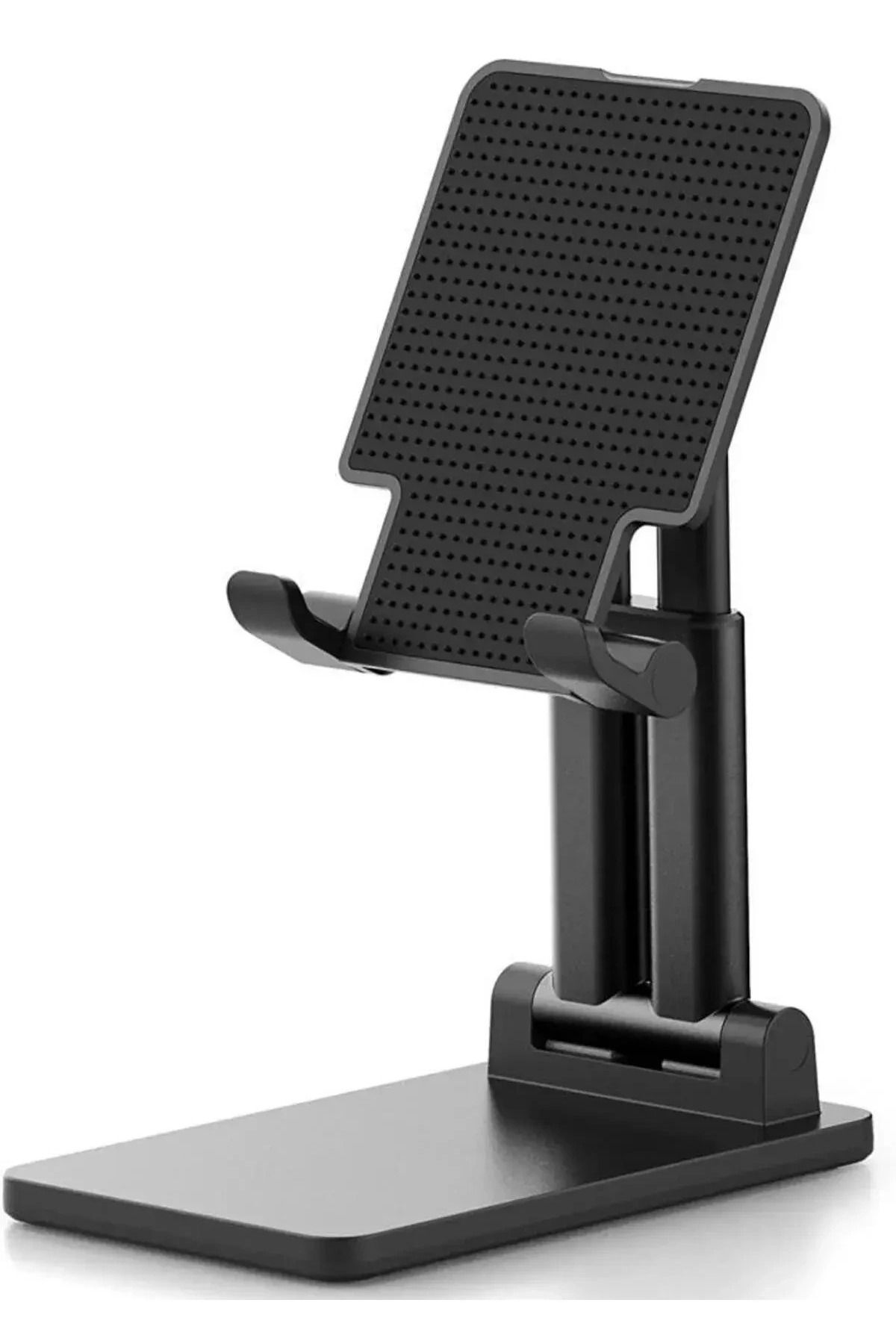 Masaüstü Telefon Standı Yükseklik ve Bakış Açısı Ayarlanabilir Telefon Tutucu ve Tablet Standı Siyah