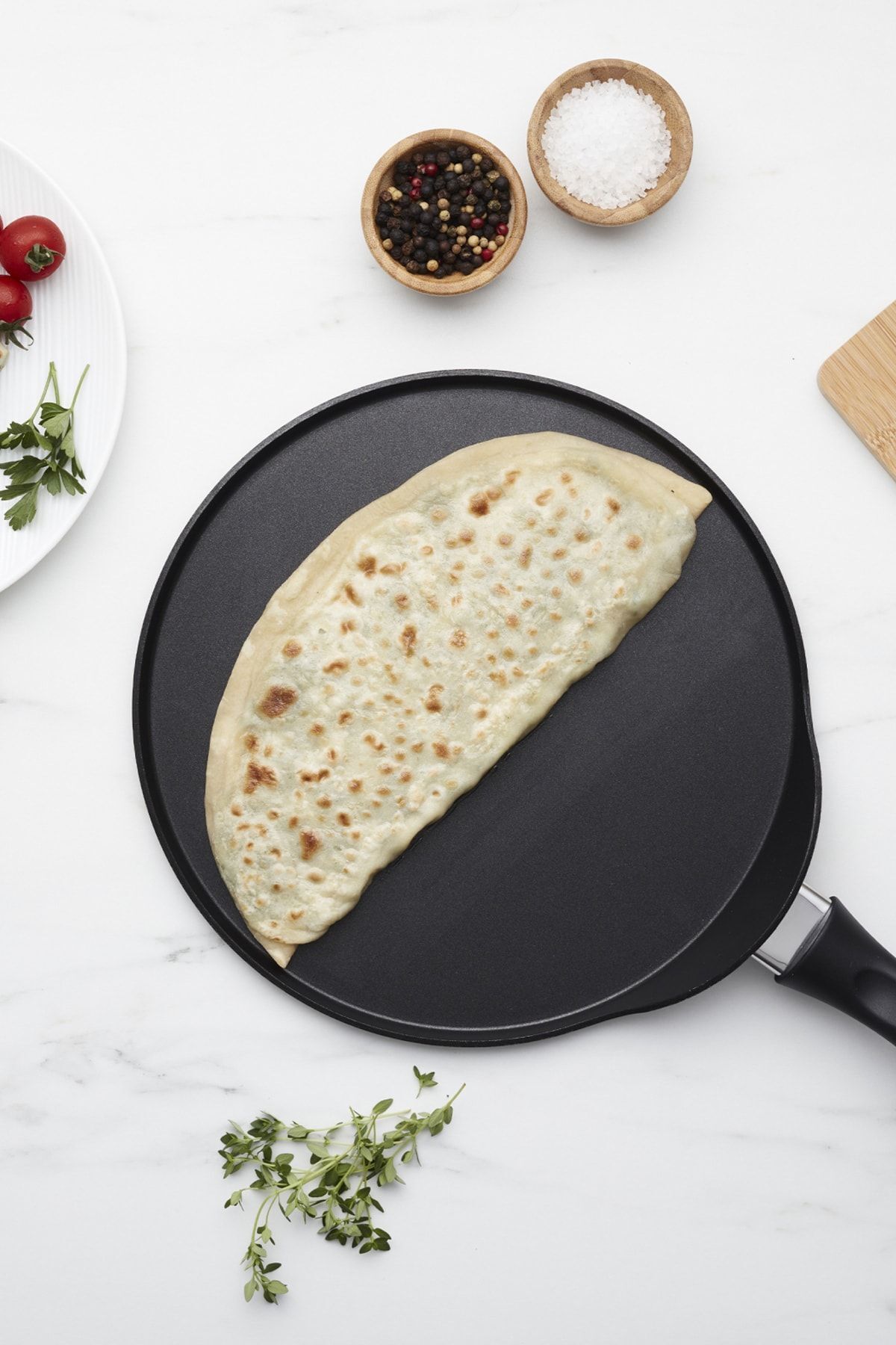 Mutfaksever Indüksiyon Tabanlı Biogranit Black Gözleme Ve Krep Tava 26 Cm