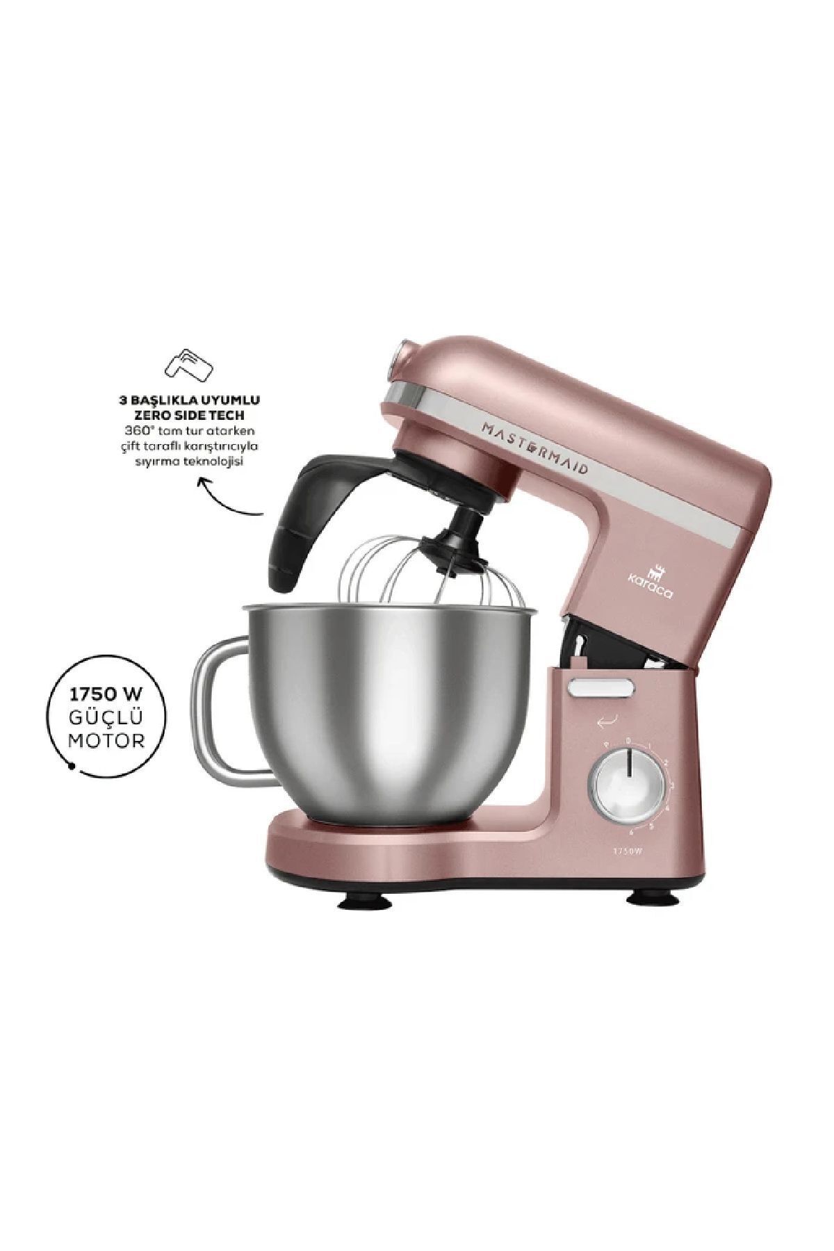 Mastermaid Chef Pro Çift Kollu Stand Mikser Rosegold 1750 W