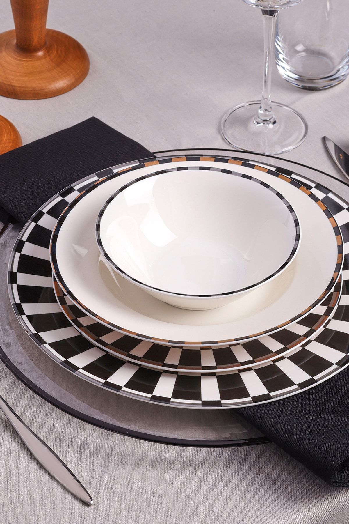 Elegance Bone Aries 24 Parça 6 Kişilik Yemek Takımı