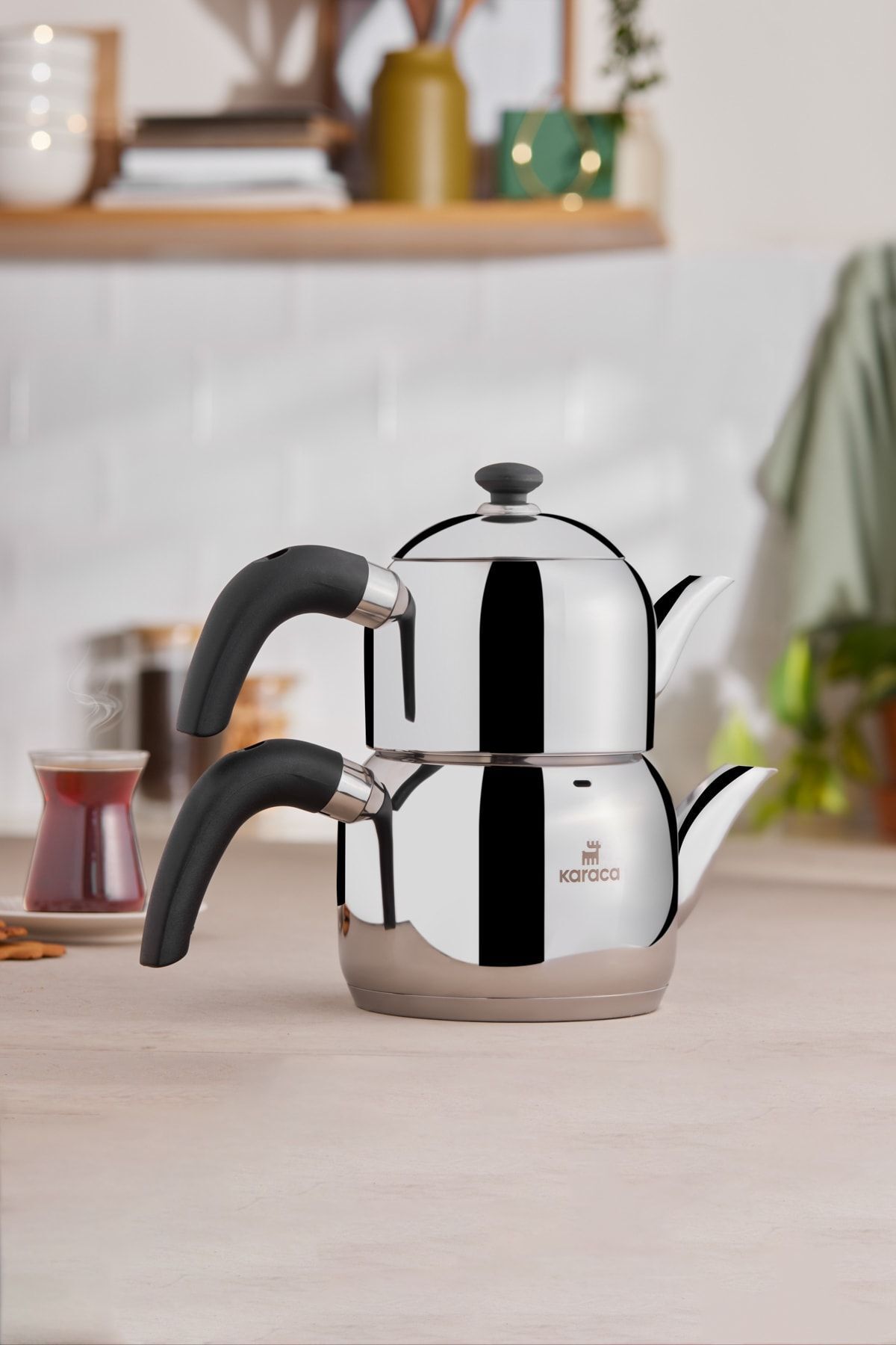 Edge Mini Indüksiyon Tabanlı Çaydanlık Takımı Siyah