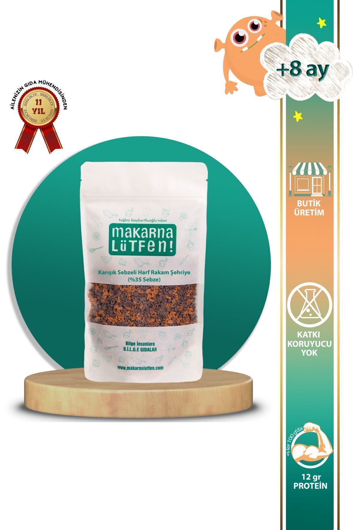 Karışık Sebzeli Harf Rakam Şehriye (%35 Sebze-250 G)