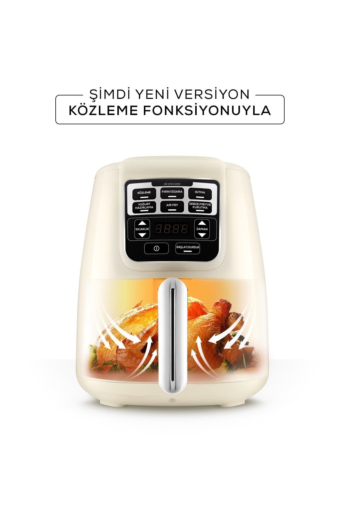 Fritöz Air Pro Cook Köz Xl Airfryer Starlight 4 Kişilik 6783seri