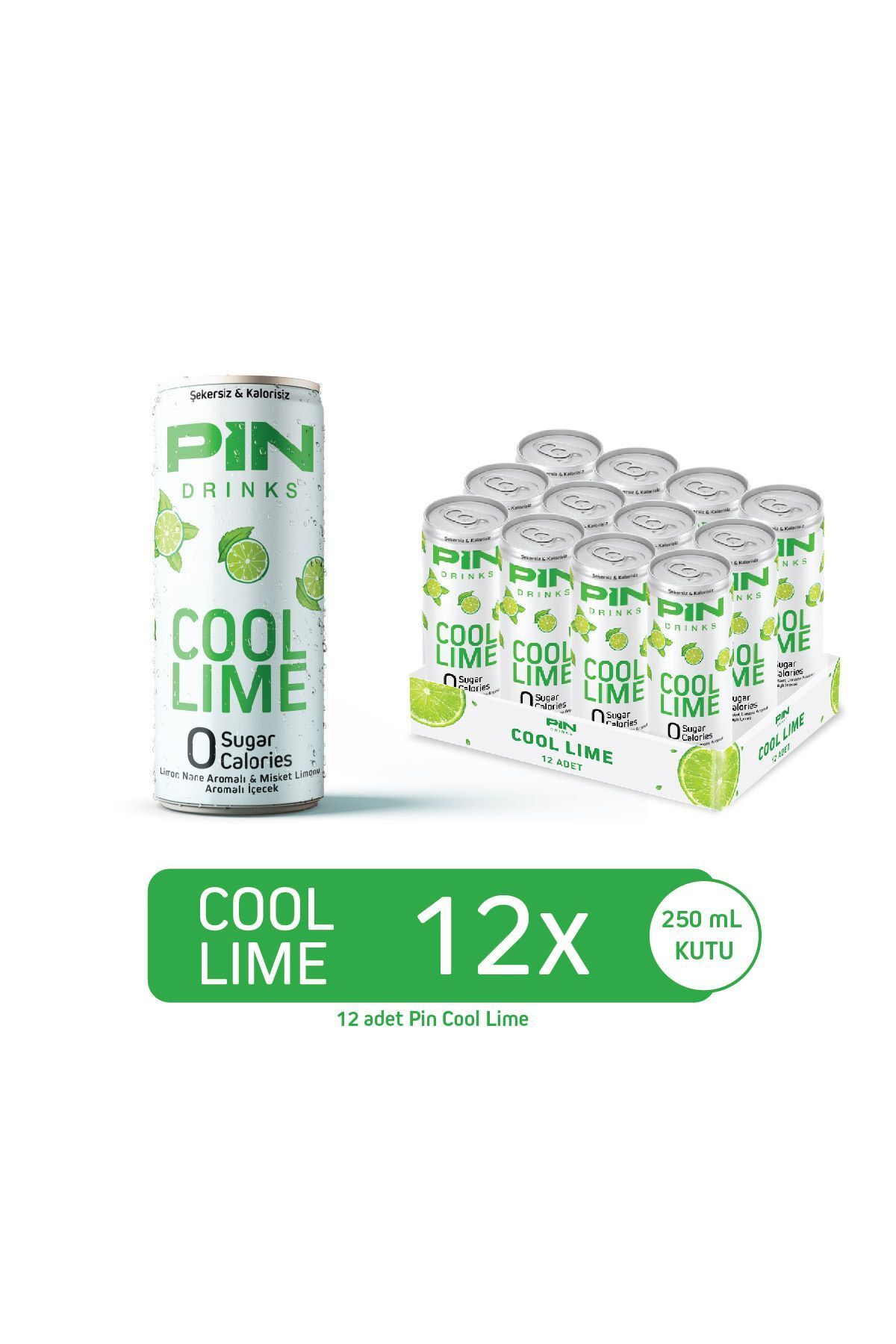 Cool Lime - Şekersiz & Kalorisiz 250 ml X 12 Adet 304893 Ice Tea