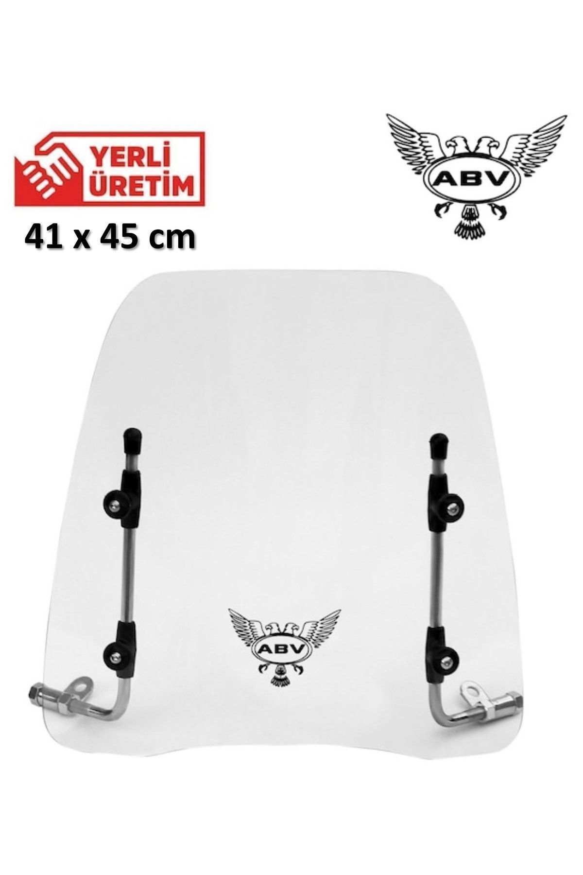 Üniversal Şeffaf Siperlik (41X45 CM) Bağlantı Ekipmanı (MOTOSİKLET CAMI)