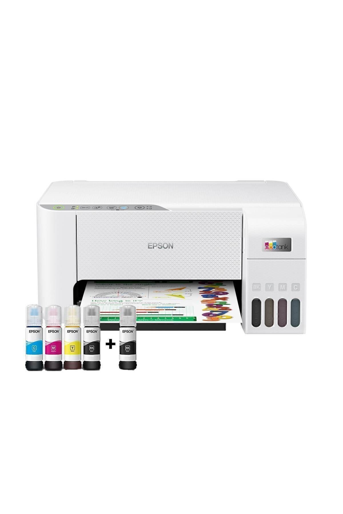 Ecotank L3256 Renkli Yazıcı Baskı-tarama-kopya (USB,WİFİ) Mürekkep Seti C11cj67411