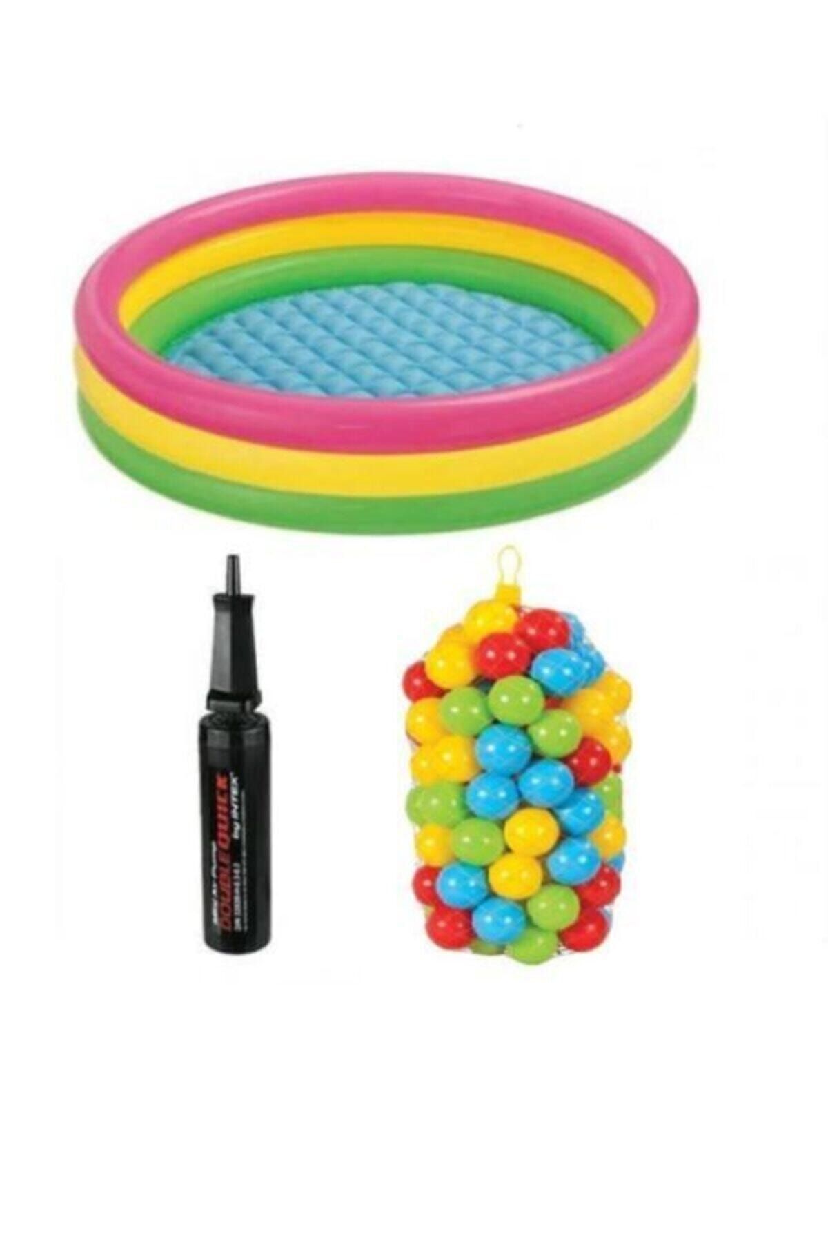 86 Cm Havuz + 100 Adet 6cm Top + Pompa