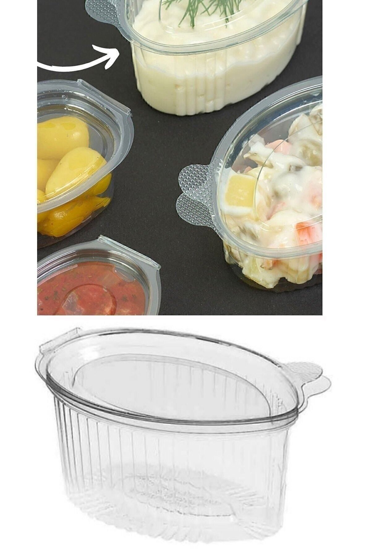 Özge Plastik 80 cc Sos Kabı 100' Lü Paket Sızdırmaz Kapaklı SO34251 - V