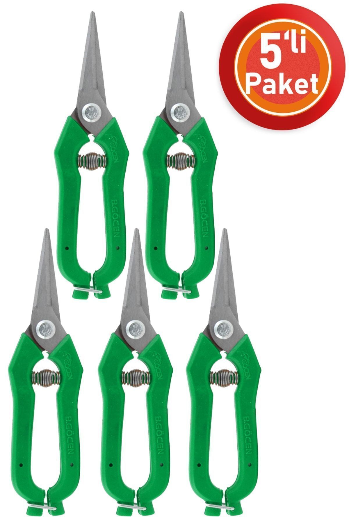 Göcen (5 Adet ) Narenciye Üzüm Bağ Budama Makası 19 Cm (yeni)