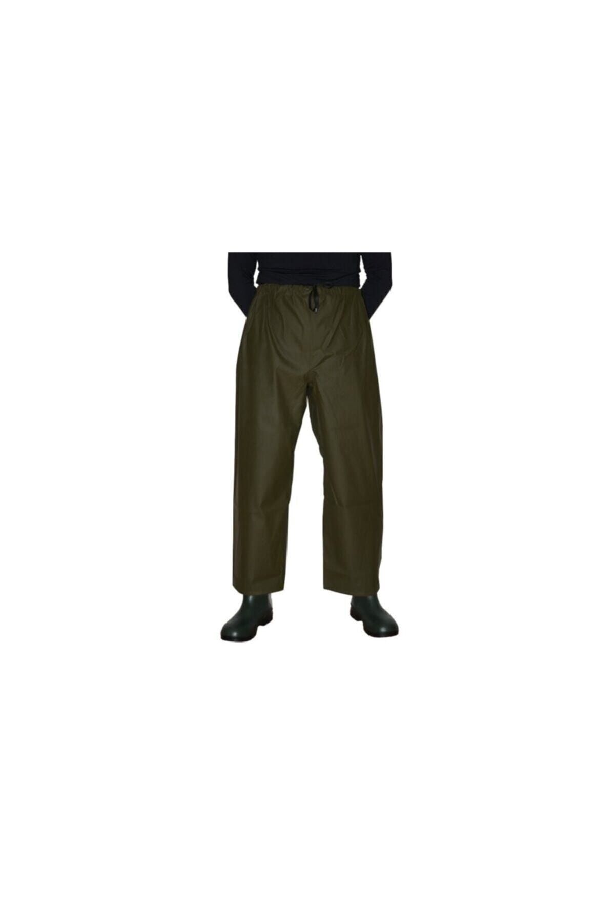 Unisex Yeşil Klasik Yağmurluk Balıkçı Pantolon - Avcı - Balıkçı - Çiftçi - Sulama - Su Geçirmez
