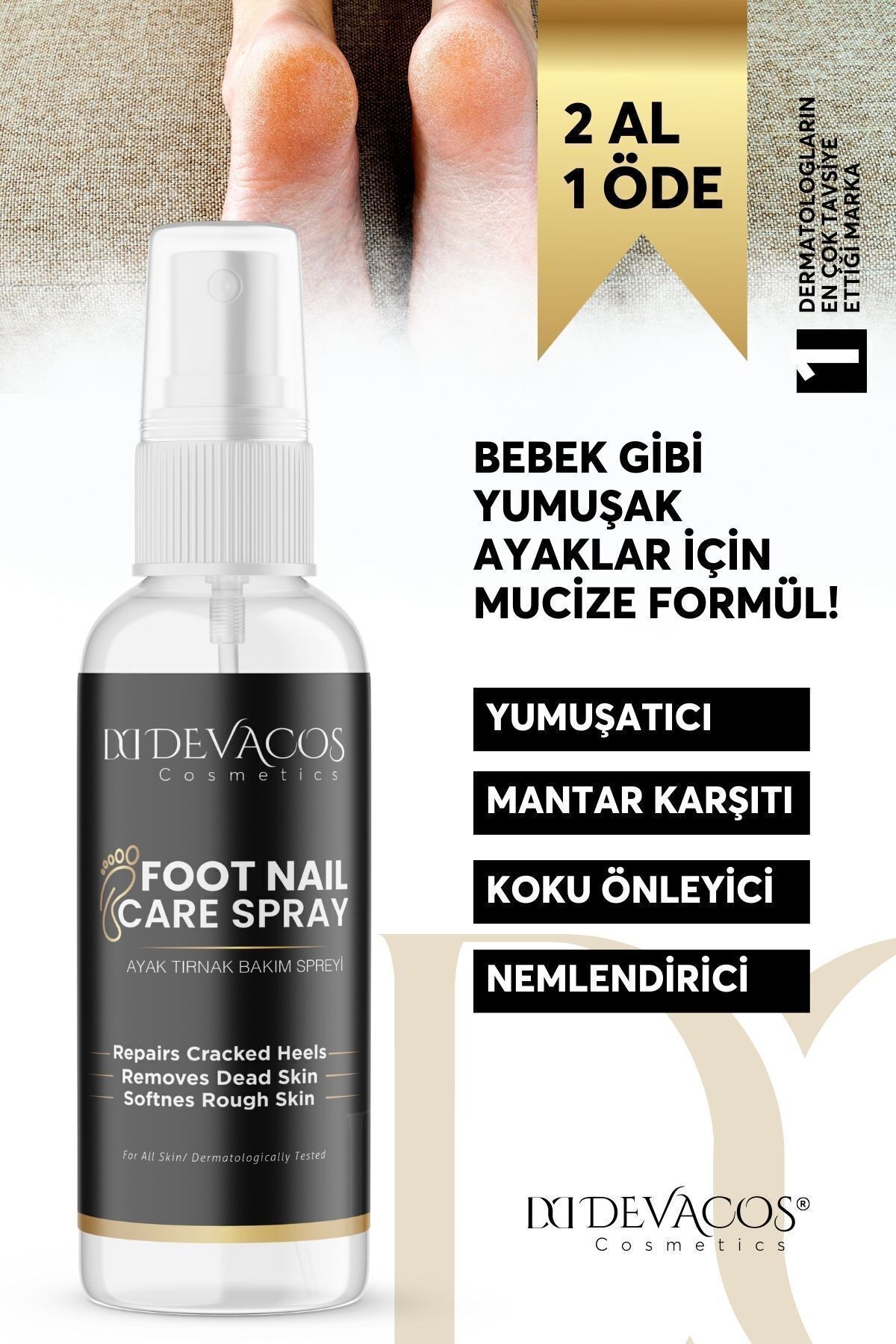 Ayak Koku Önleyici Sprey Ayak Kokusu Giderici Ayakkabı Koku Terleme Önleyici Sprey 50ml