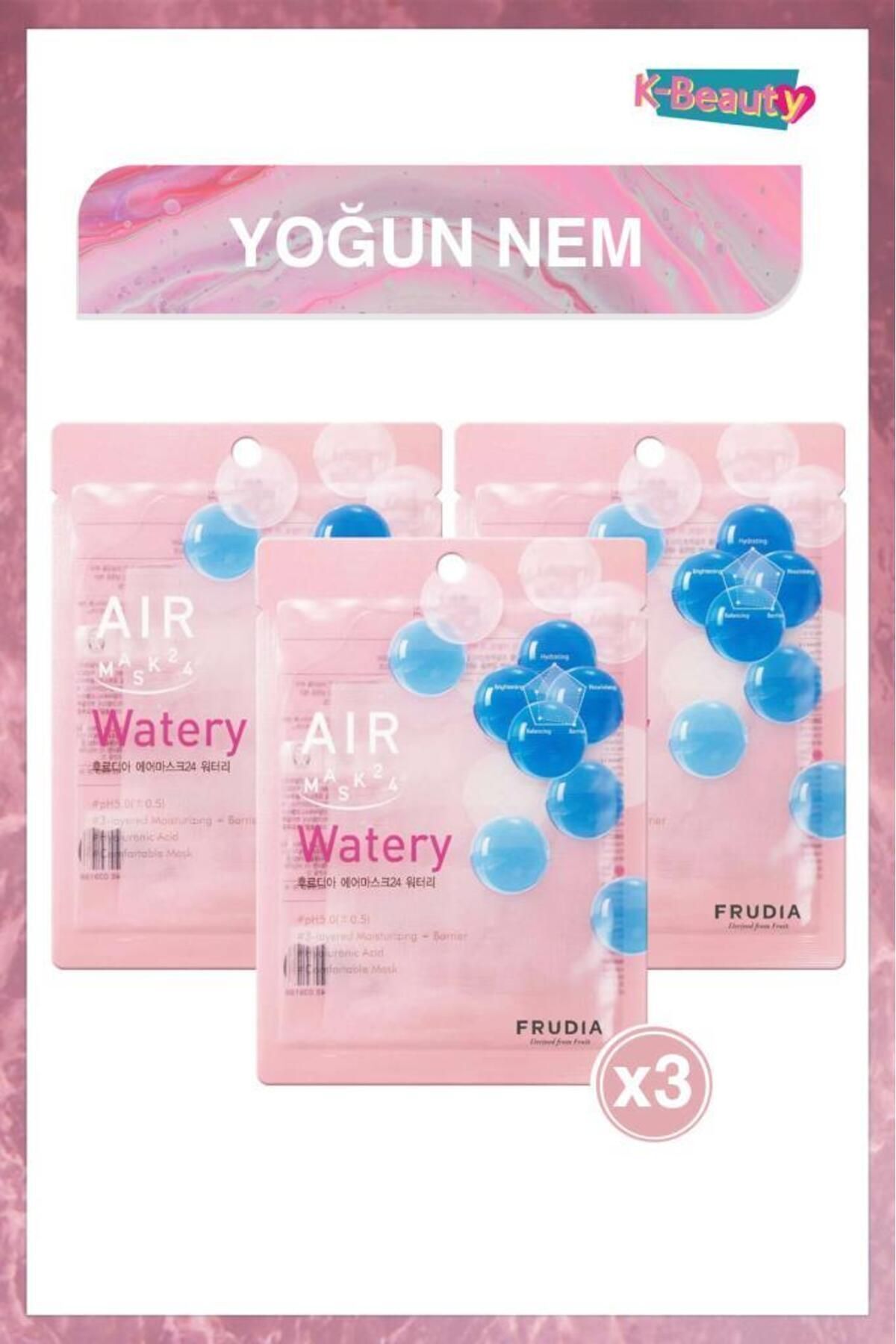 Air Watery 3 Katlı Nemlendirme Etkili Maske 3 Adet