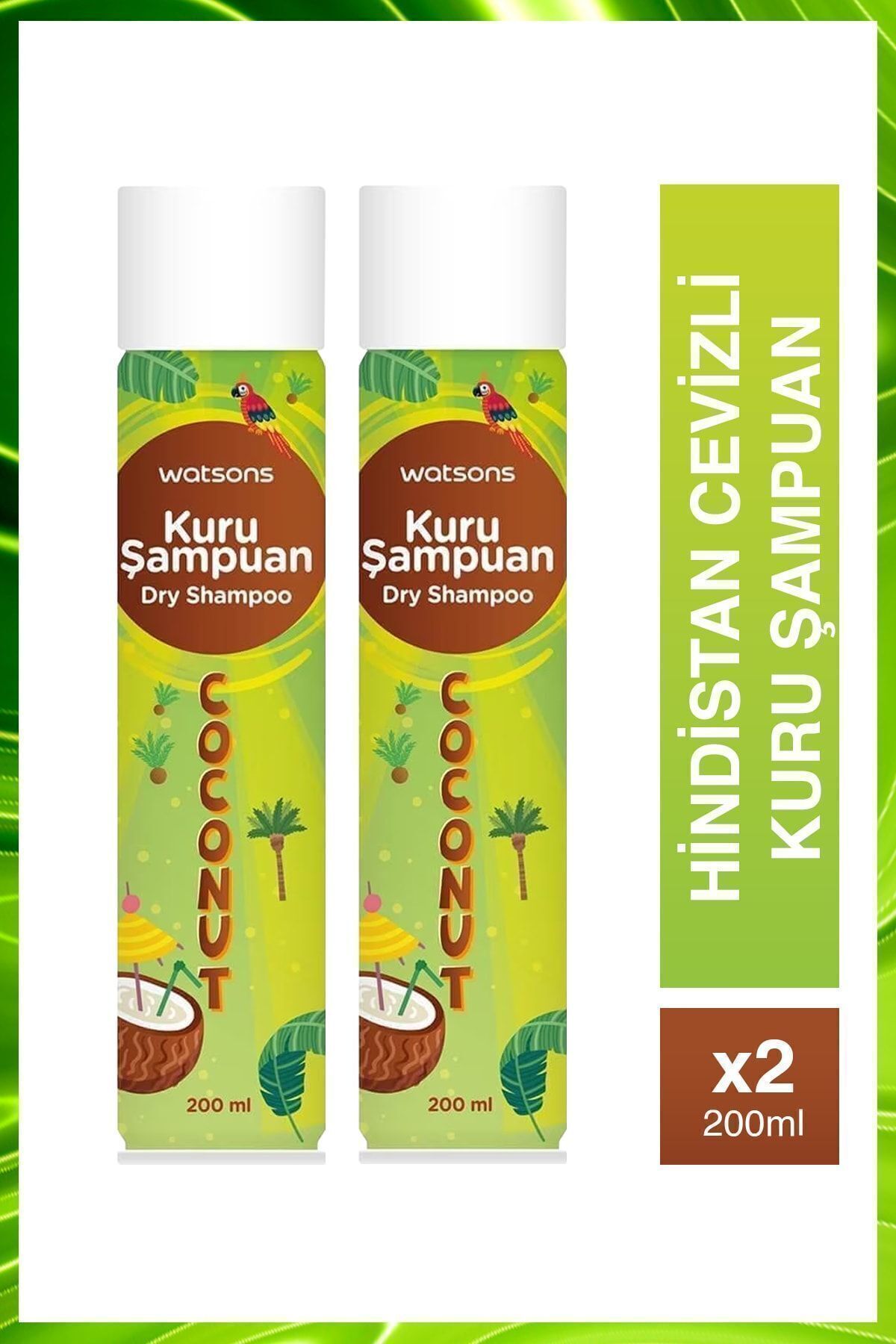 Kuru Şampuan Coconut 200 ml 2 Adet