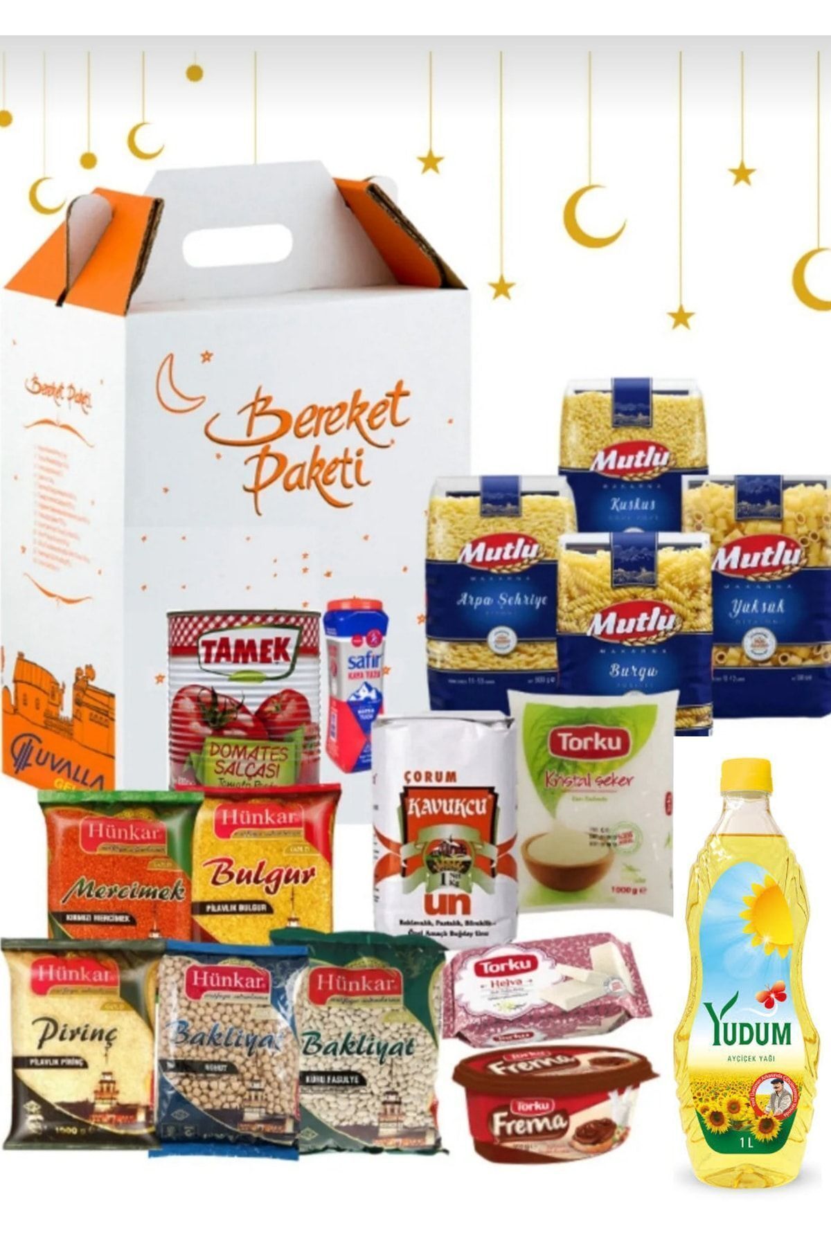 Ramazan Paketi Kumanya Yardım Erzak Gıda Kolisi 16 Parça Ürün Ekonomik Kumanya