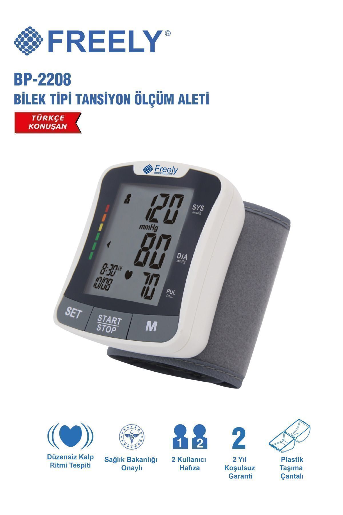 Bp-2208 Bilekten Ölçer Konuşan Tansiyon Aleti