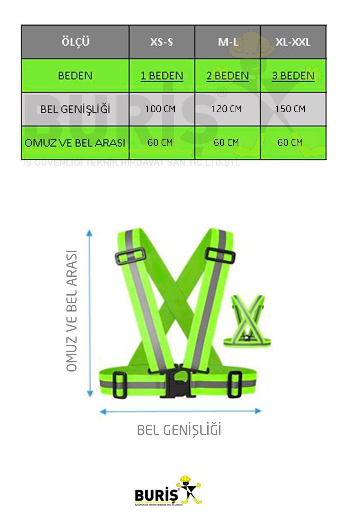 Yerli Malı Reflektörlü Yelek - Motosiklet, Bisiklet Ve Scooter (yeni Yasaya Uygun)