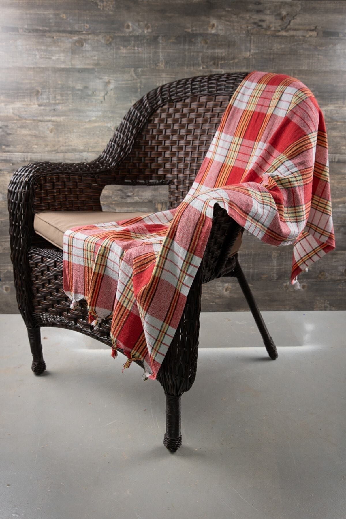 Klasik Kırmızı Hamam Peştemali 80x170 Cm