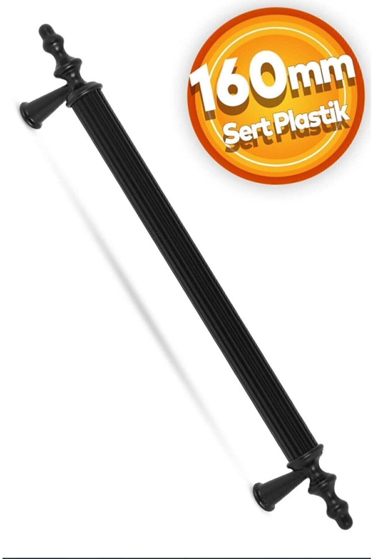 Siyah Kulp 160 Mm Sert Polimer Kulp(VİDA DAHİL)