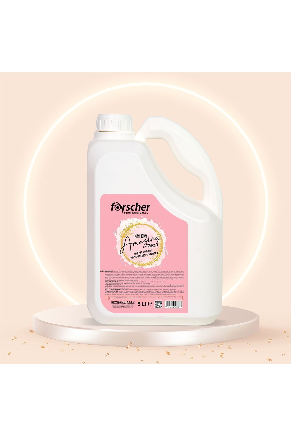 5 Litre Make Today Amazing Glass Cam Temizleyici & Parlatıcı & Yağmur ve Çamur Kaydırıcı