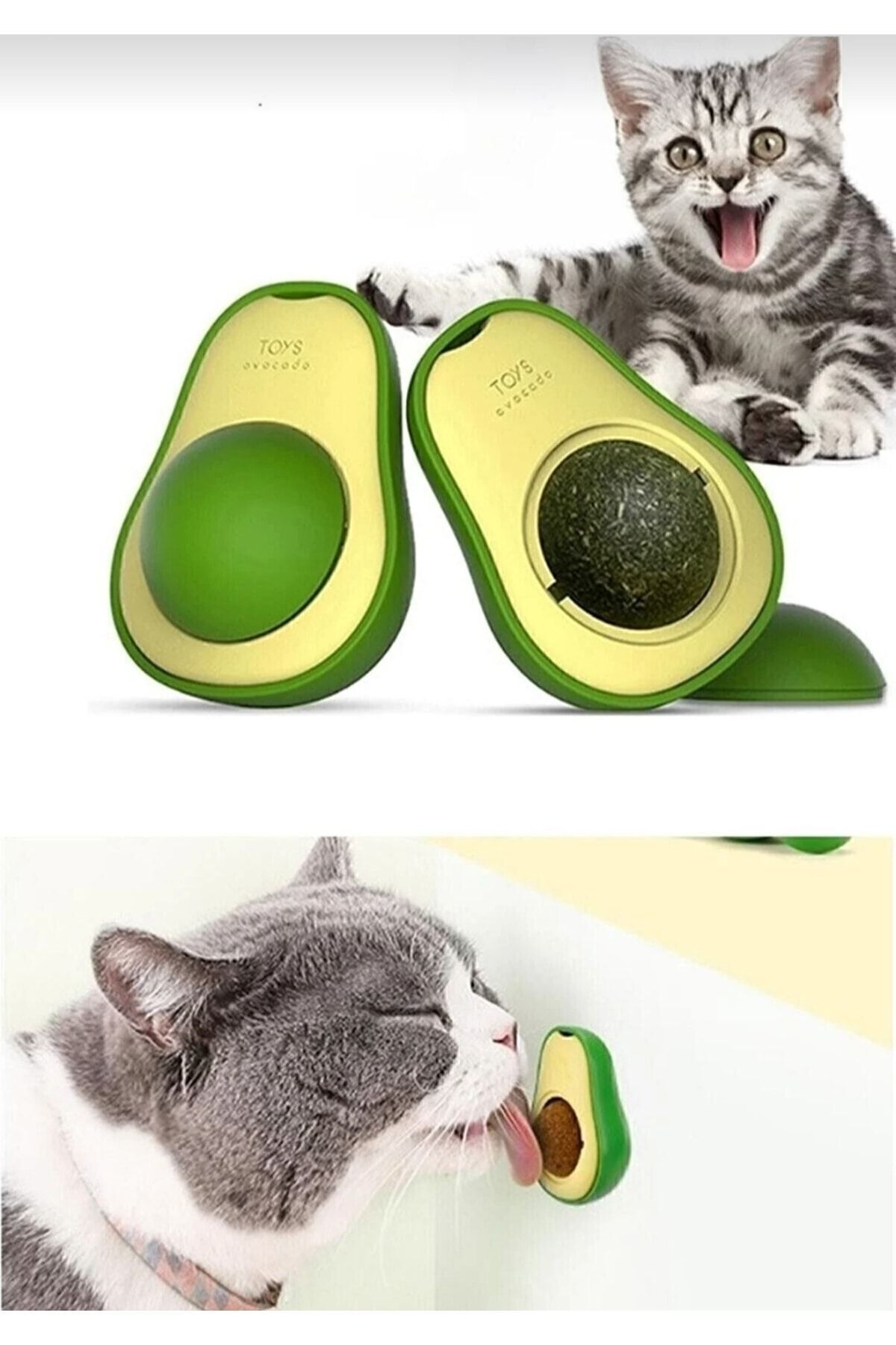 Doğal Kedi Çimi Avokado Catnip 360 Derece Dönen Kedi Nanesi Oyuncağı
