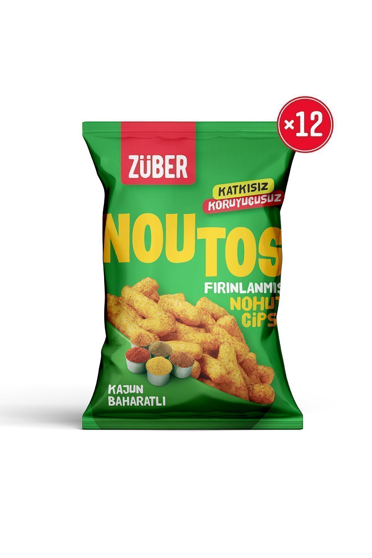 Noutos Fırınlanmış Nohut Cipsi Kajun Baharatlı 55g X 12 Paket