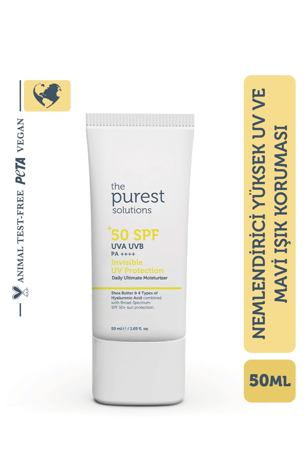 Yüksek Koruma ve Nemlendirici Etkili Güneş Koruyucu Krem SPF 50, 50 ml