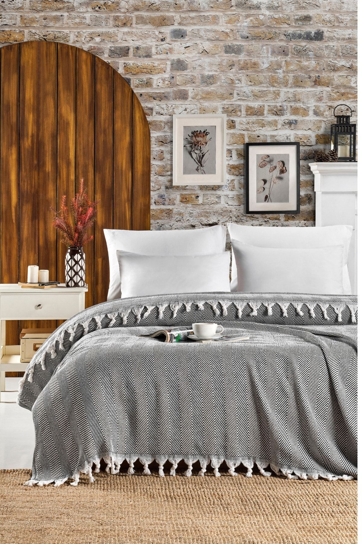 Lavin Model Siyah Çift Kişilik Pike 1500gr. 200x230cm