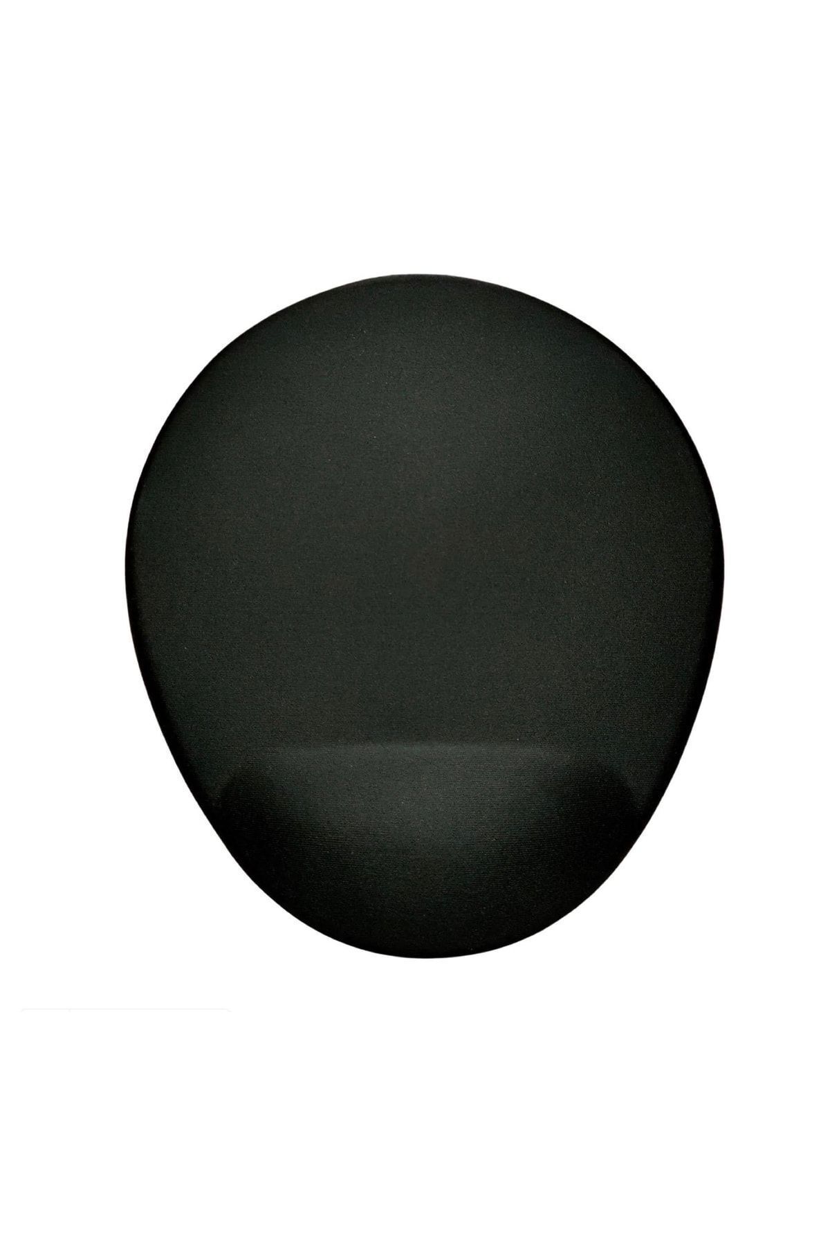 Bilek Destekli Mouse Pad - Siyah Oval Bileklikli Mousepad