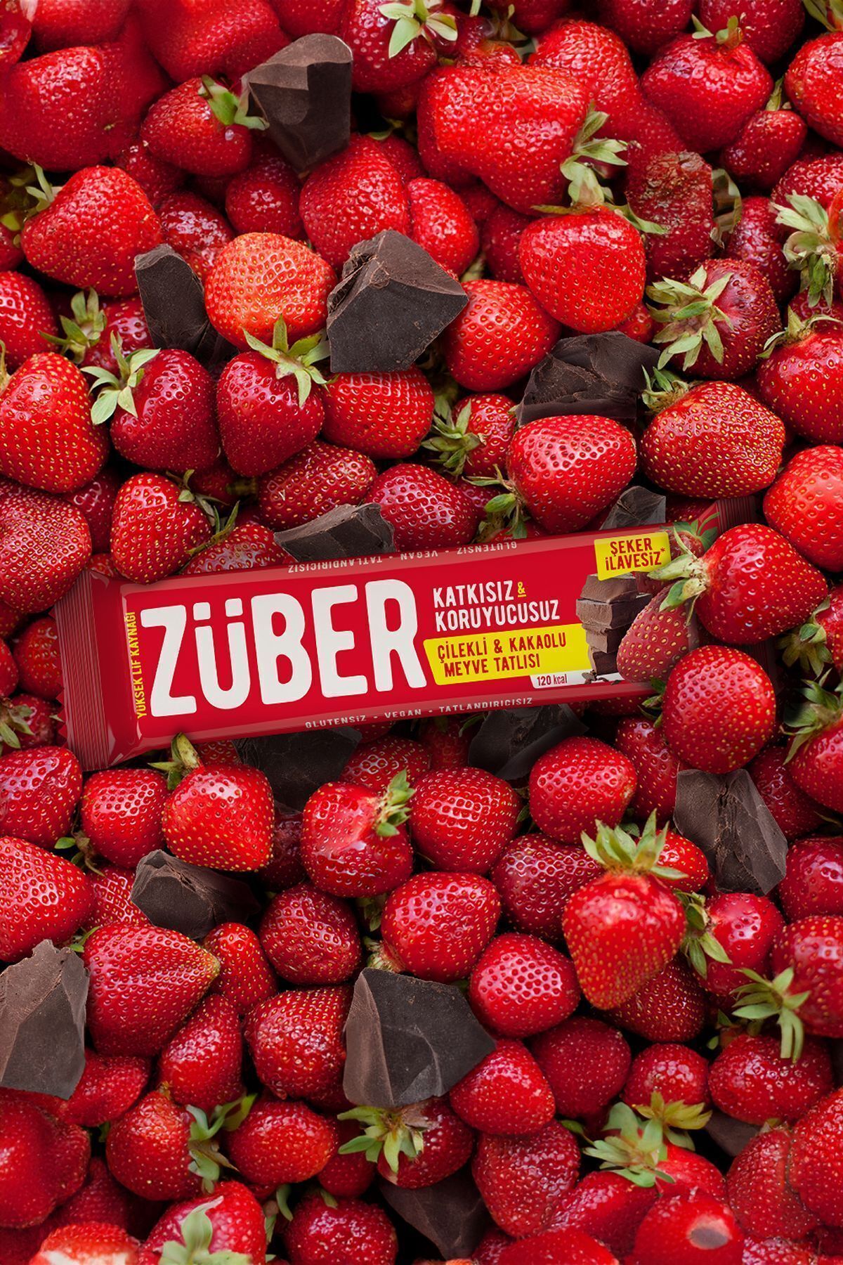 Çilekli ve Kakaolu Meyve Bar 40gr  X 12 Adet