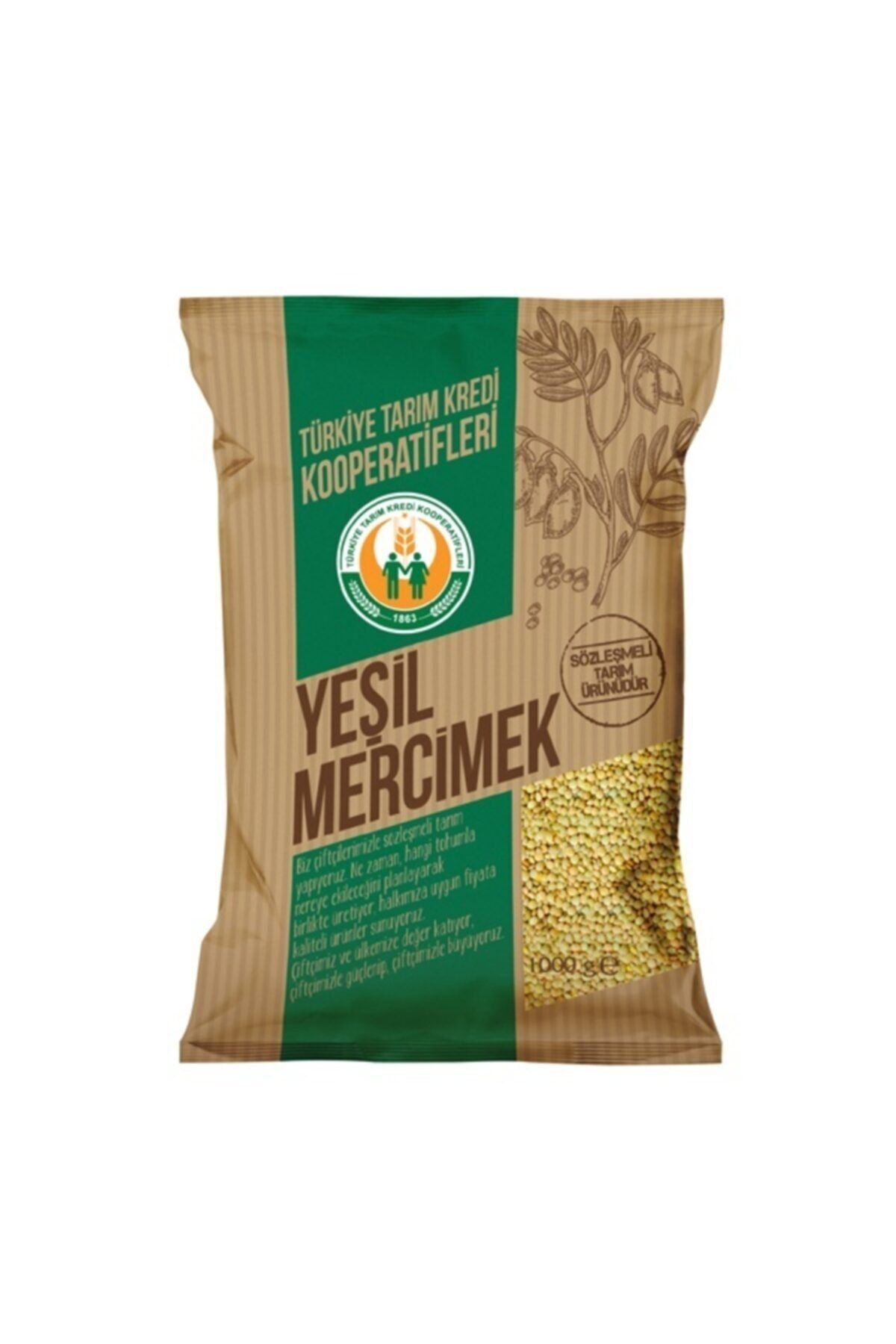 Tarım Kredi Yeşil Mercimek 1 Kg