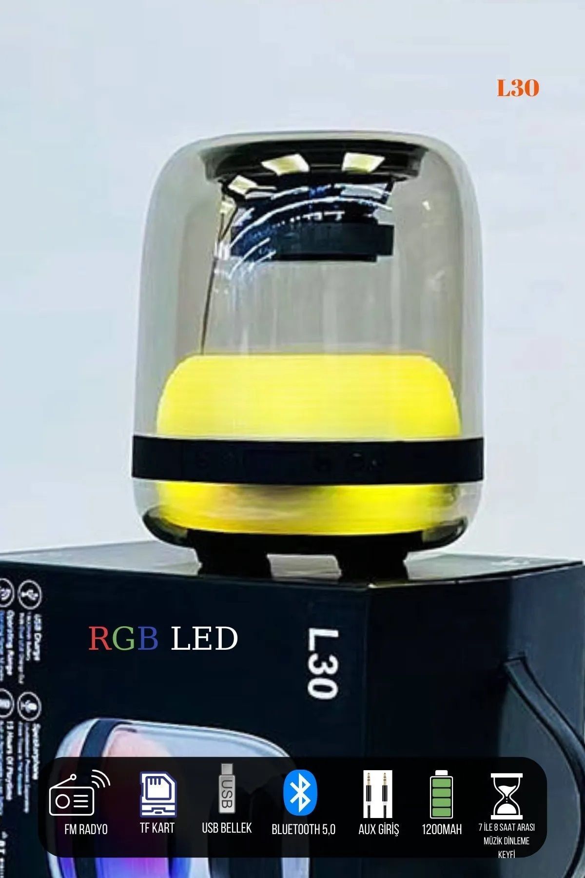 Outdoor Parti Hoparlörü Bluetooth Hoparlör 3 Inç × 2 Kablosuz Speaker Ses Bombası Radyo-usb-tf Giriş